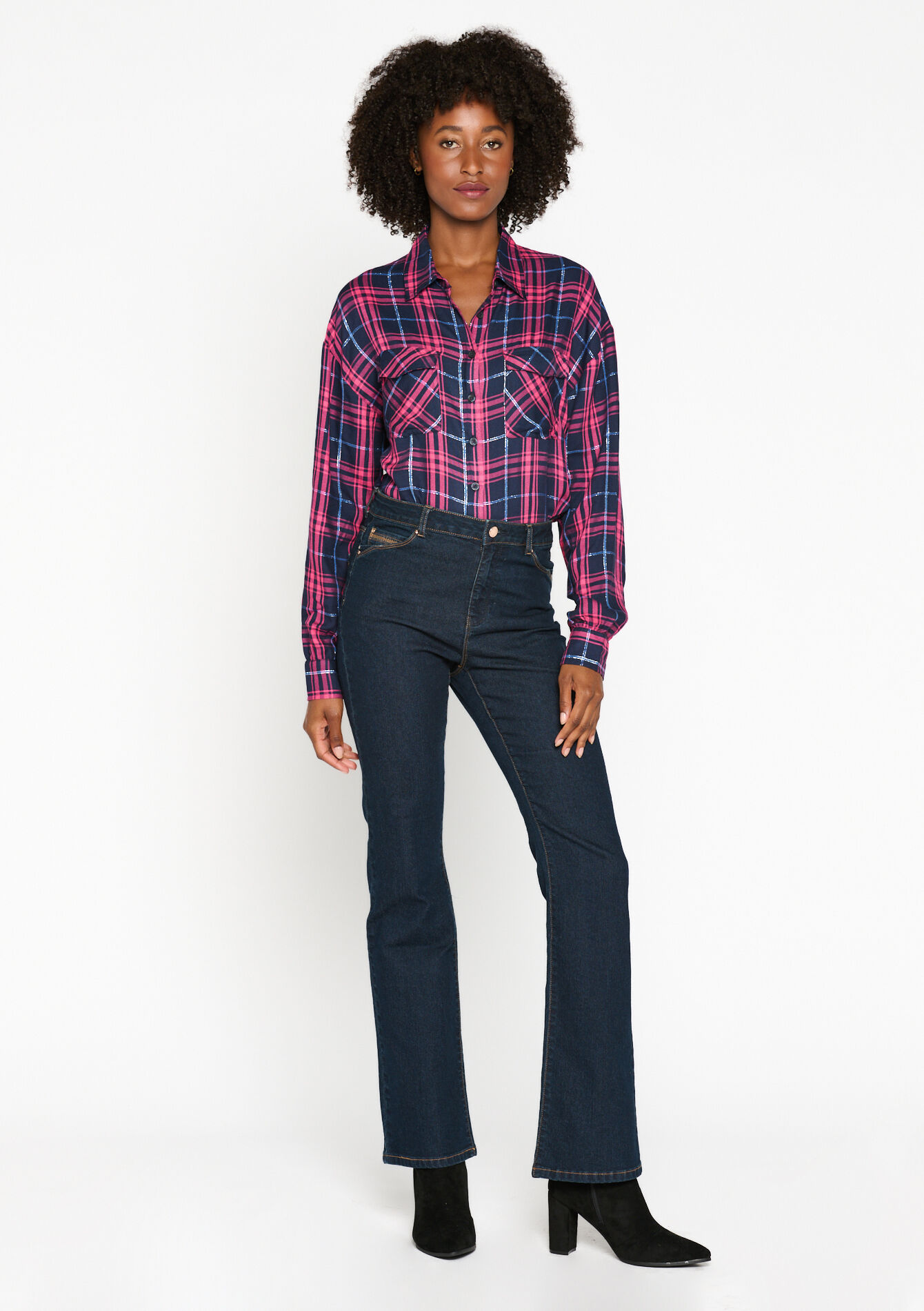 Geruit hemd, Geruit hemd - DARK BLUE - 05702258_0501