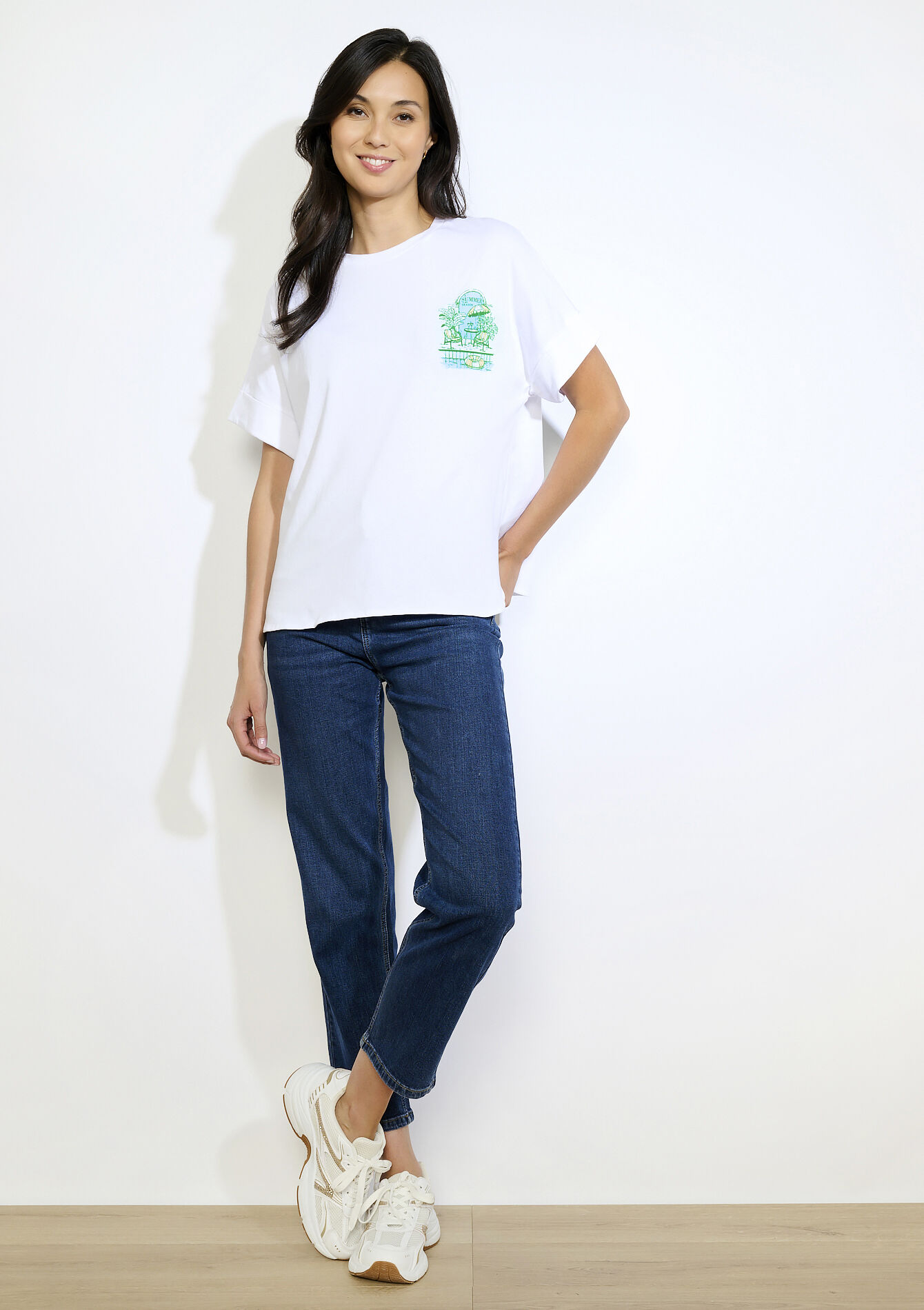 T-shirt à motif estival, T-shirt à motif estival - OFFWHITE - 02301918_1001