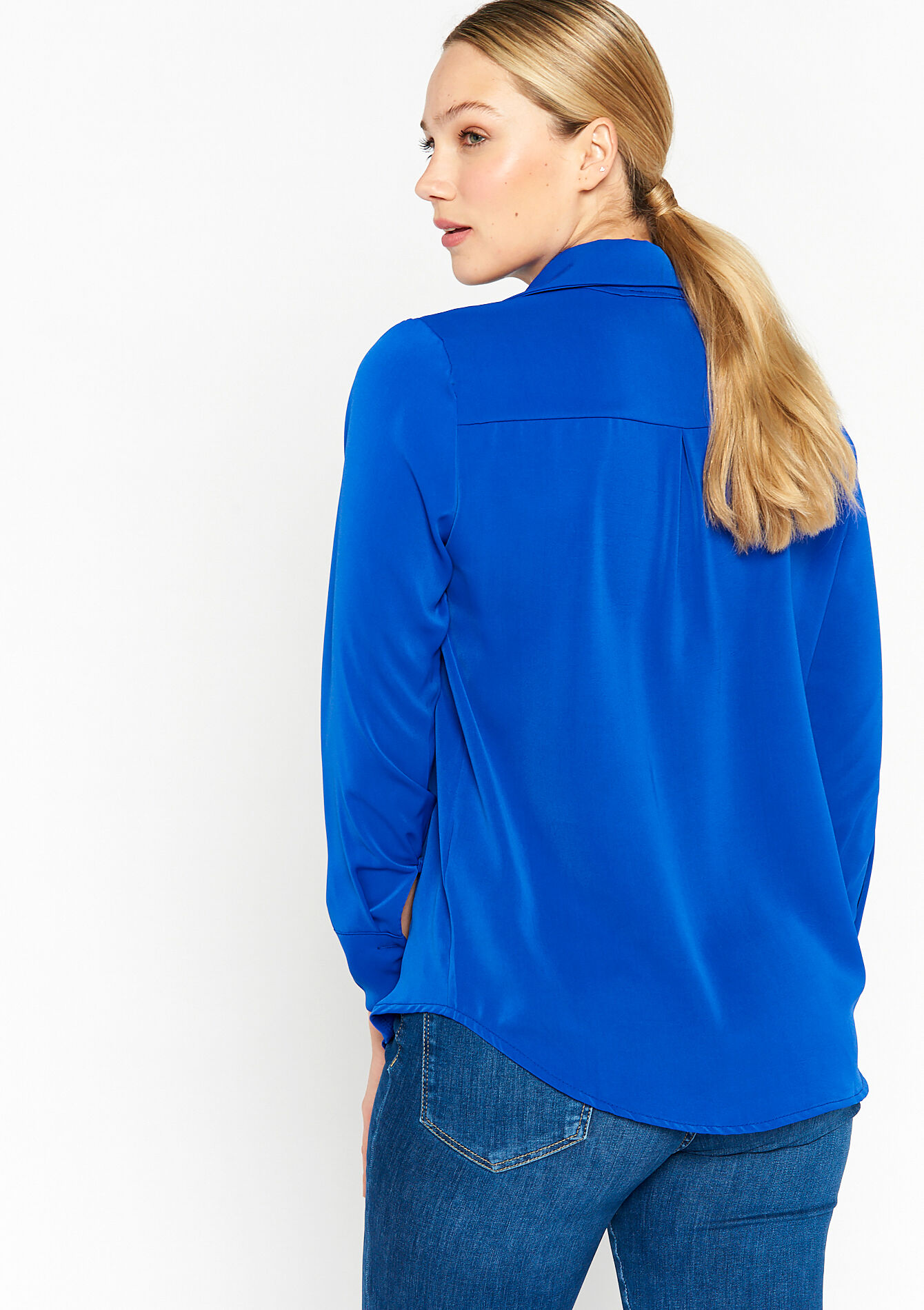 Plain shirt - ELECTRIC BLUE - 05702127_1619
