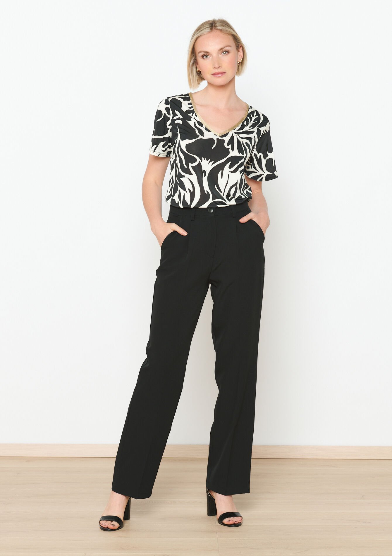 Rechte broek, Rechte broek - BLACK - 06100625_1119