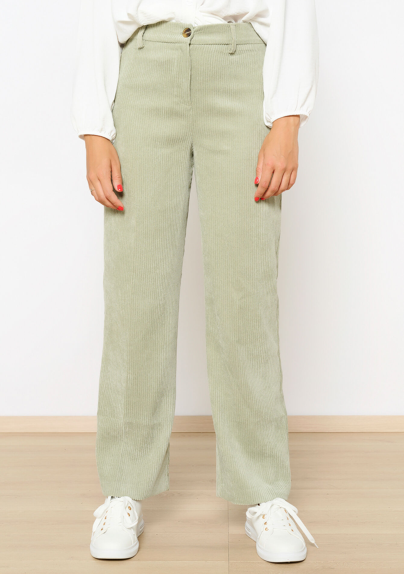 Corduroy broek, Corduroy broek - MINT GREEN - 06100650_1723