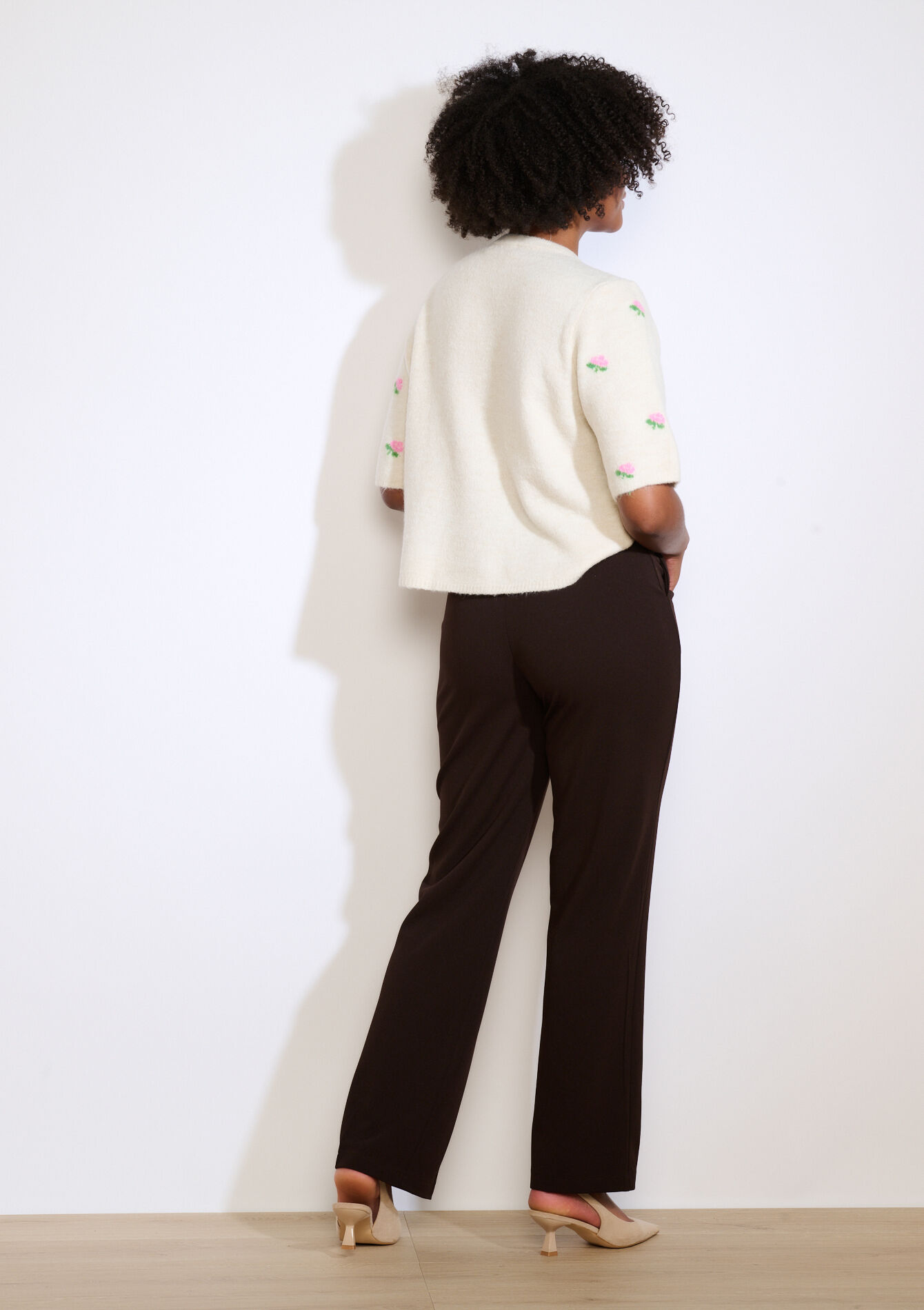 Pantalon droit élégant, Pantalon droit élégant - BROWN DARK CHOCOLATE - 06100735_3720