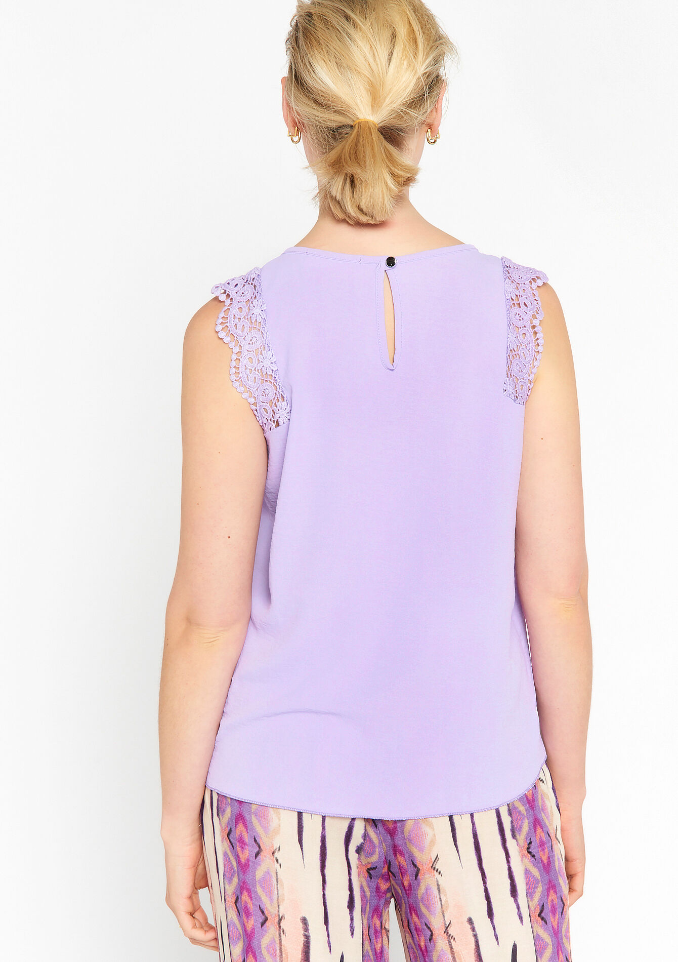 Top met macramé, Top met macramé - PASTEL LILAC - 05702226_1493