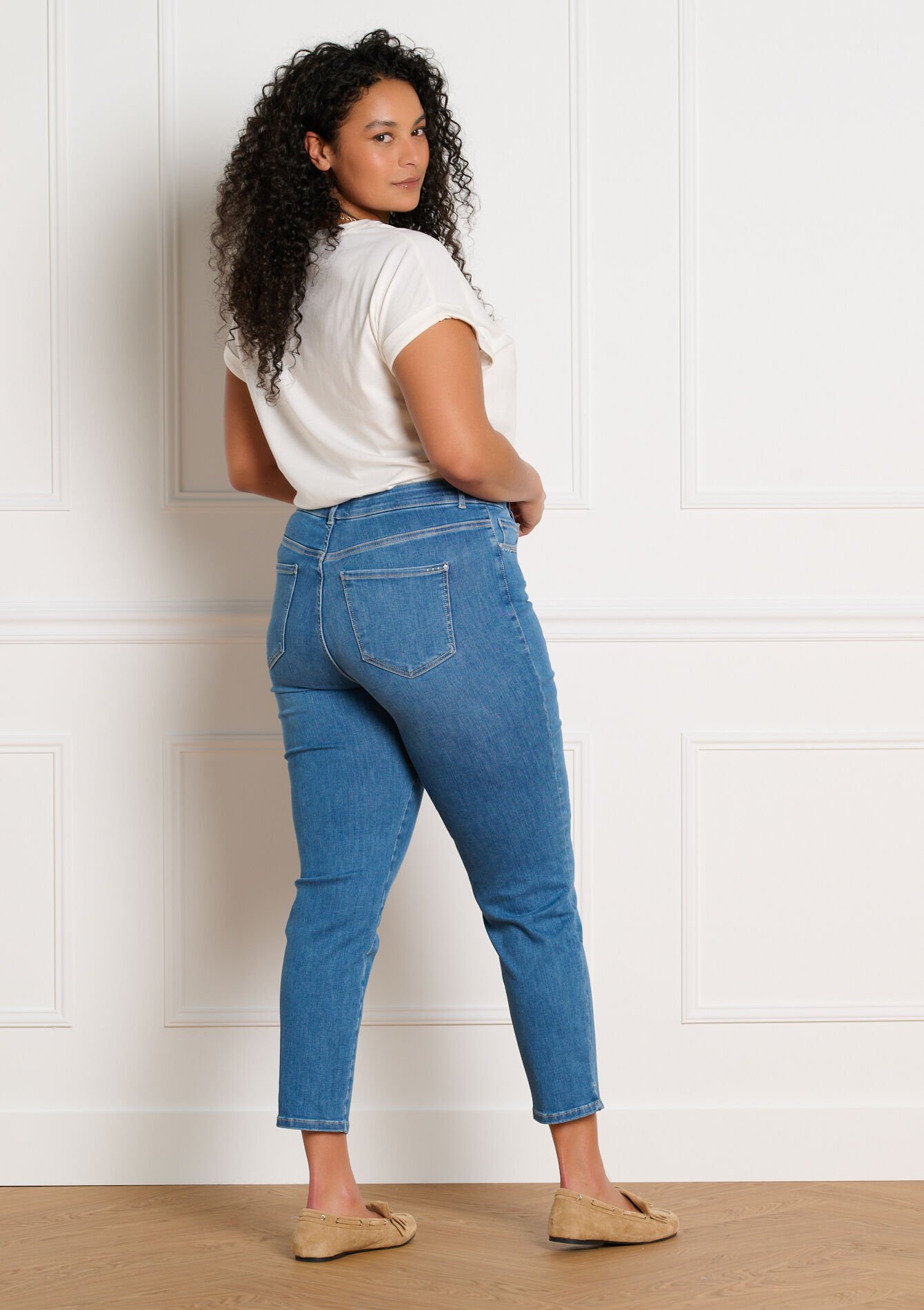 Jean slim multitaille, Jean slim multitaille - MEDIUM BLUE - 22000653_0500