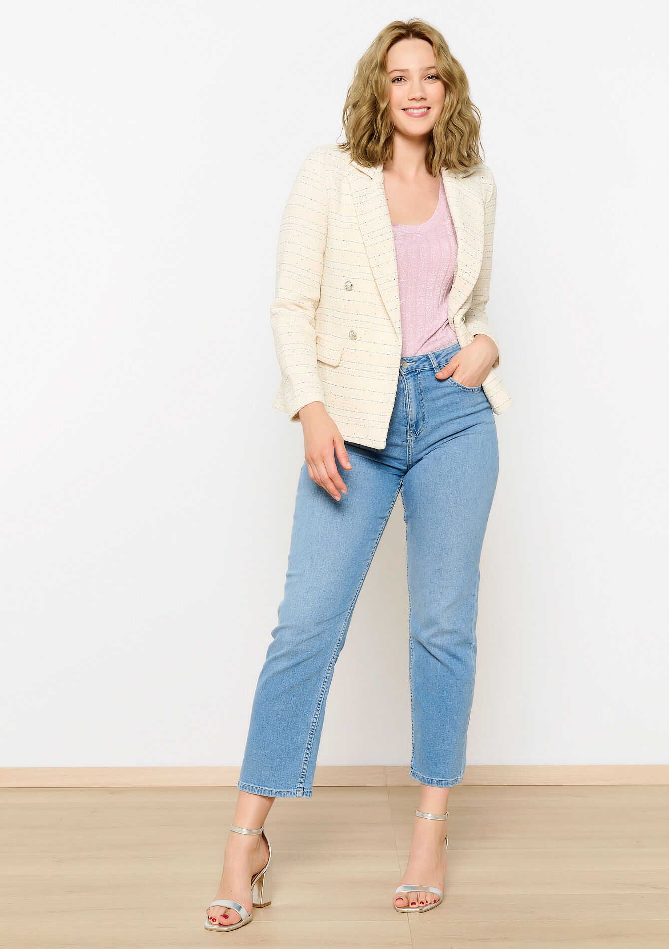 Tweed blazer, Tweed blazer - OFFWHITE - 09100938_1001