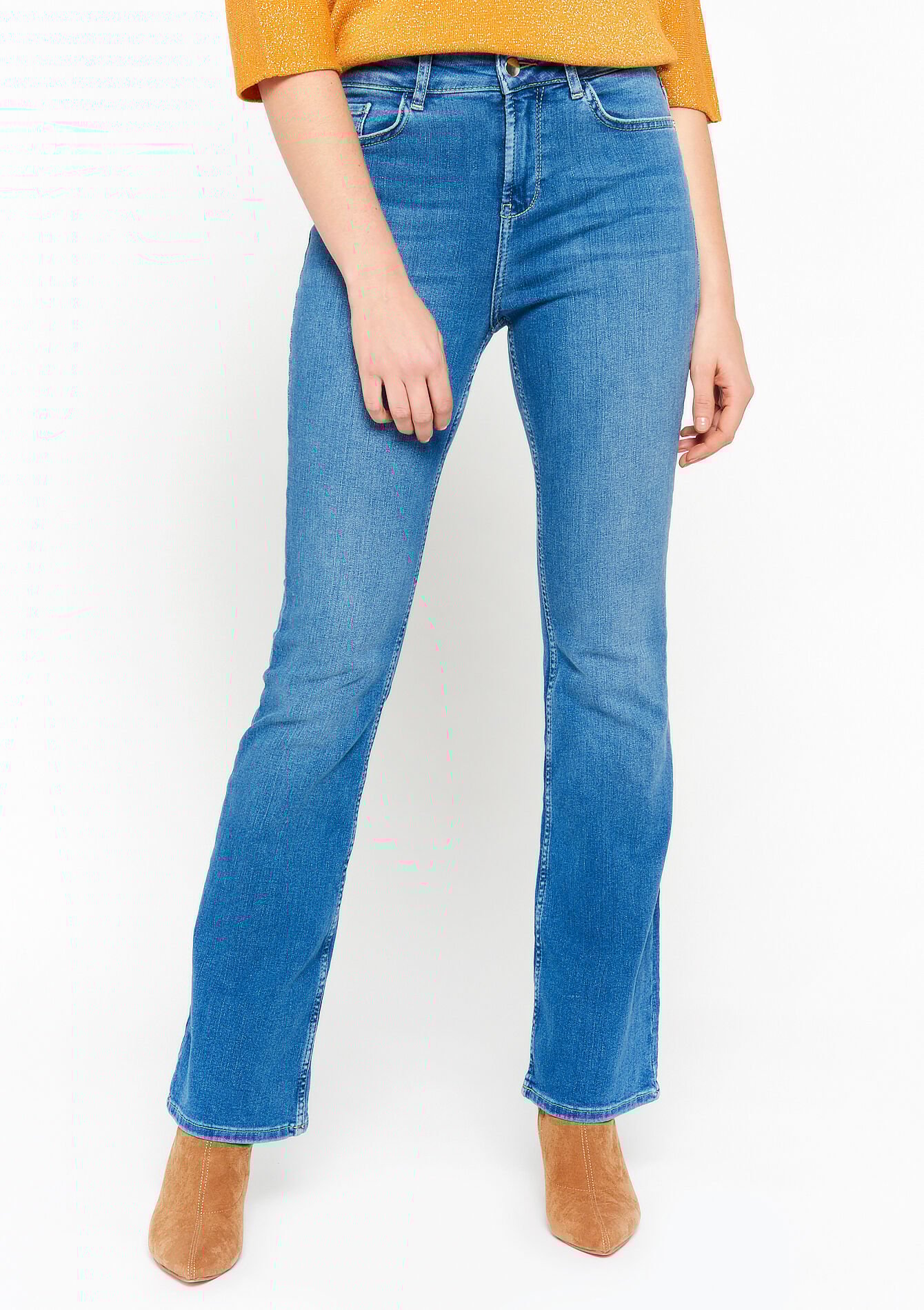 Skinny flared jeans - MEDIUM BLUE - 22000437_0500