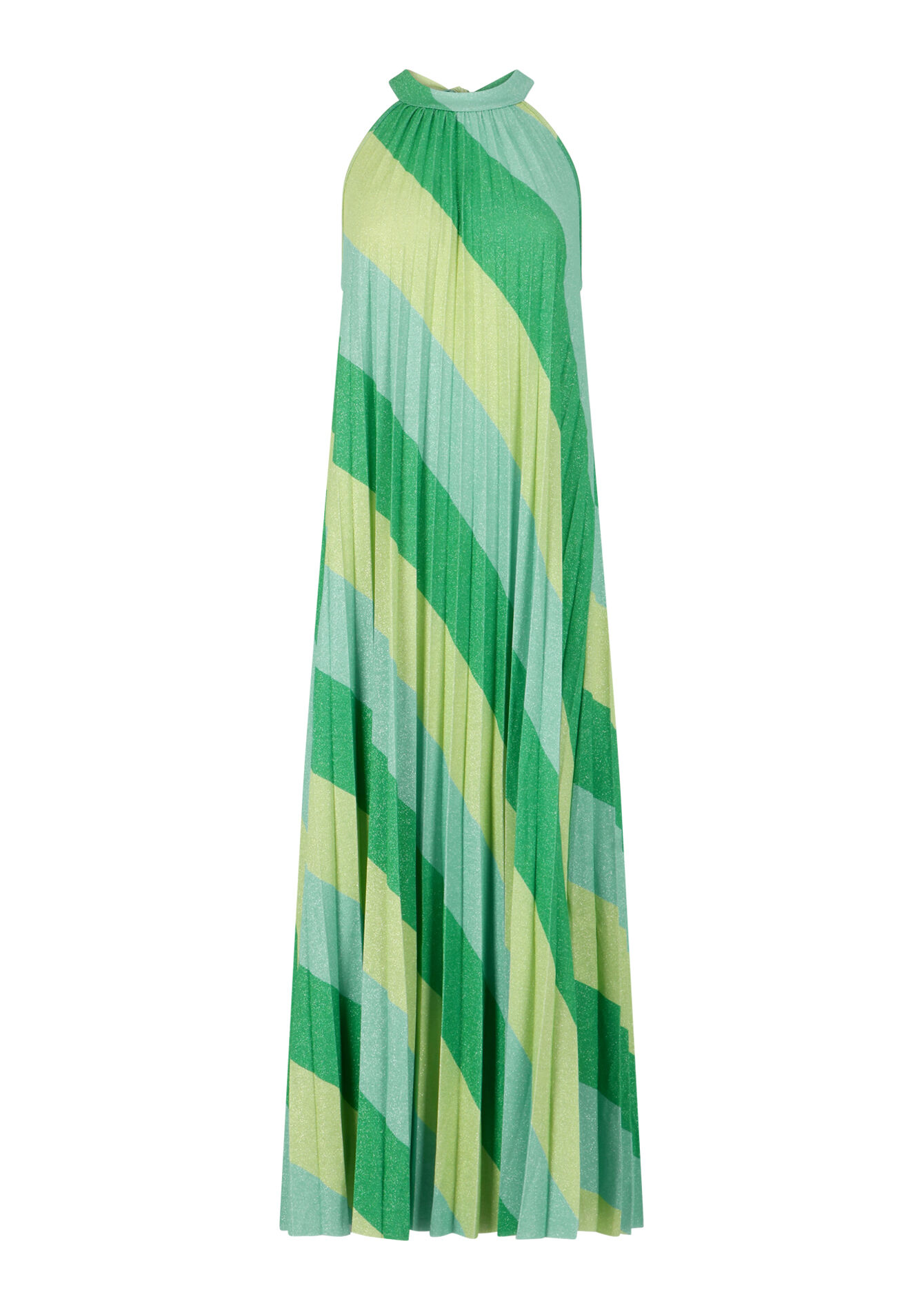 Robe longue à effet plissé - GREEN APPLE - 08602066_1783