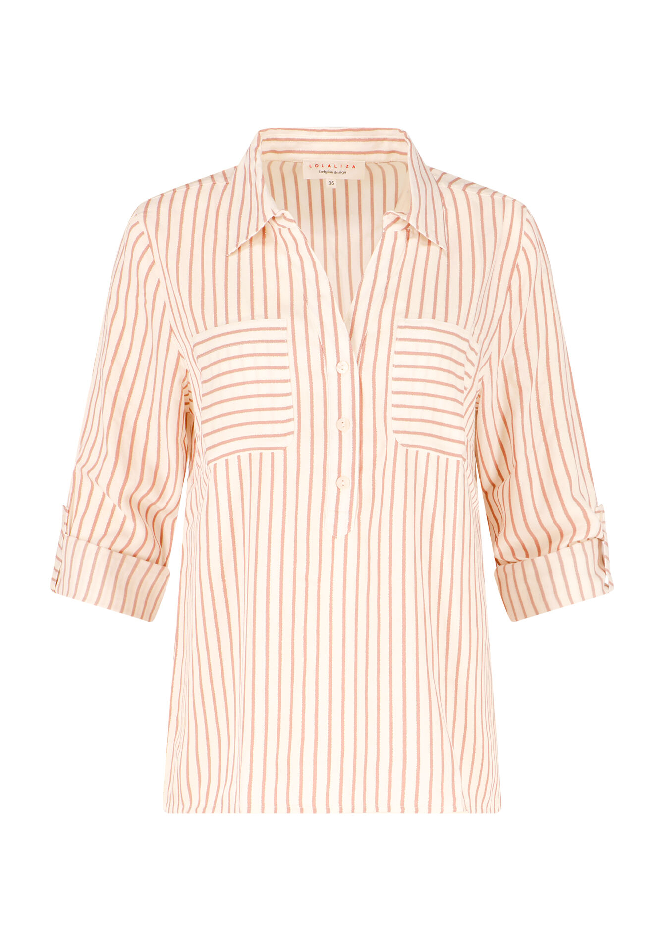 Gestreept hemd , Gestreept hemd - COSMETIC PINK - 05702264_5733