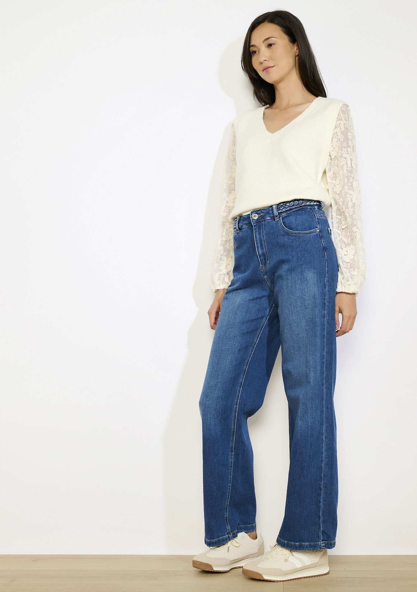 High-waist wijde jeans, High-waist wijde jeans, , back