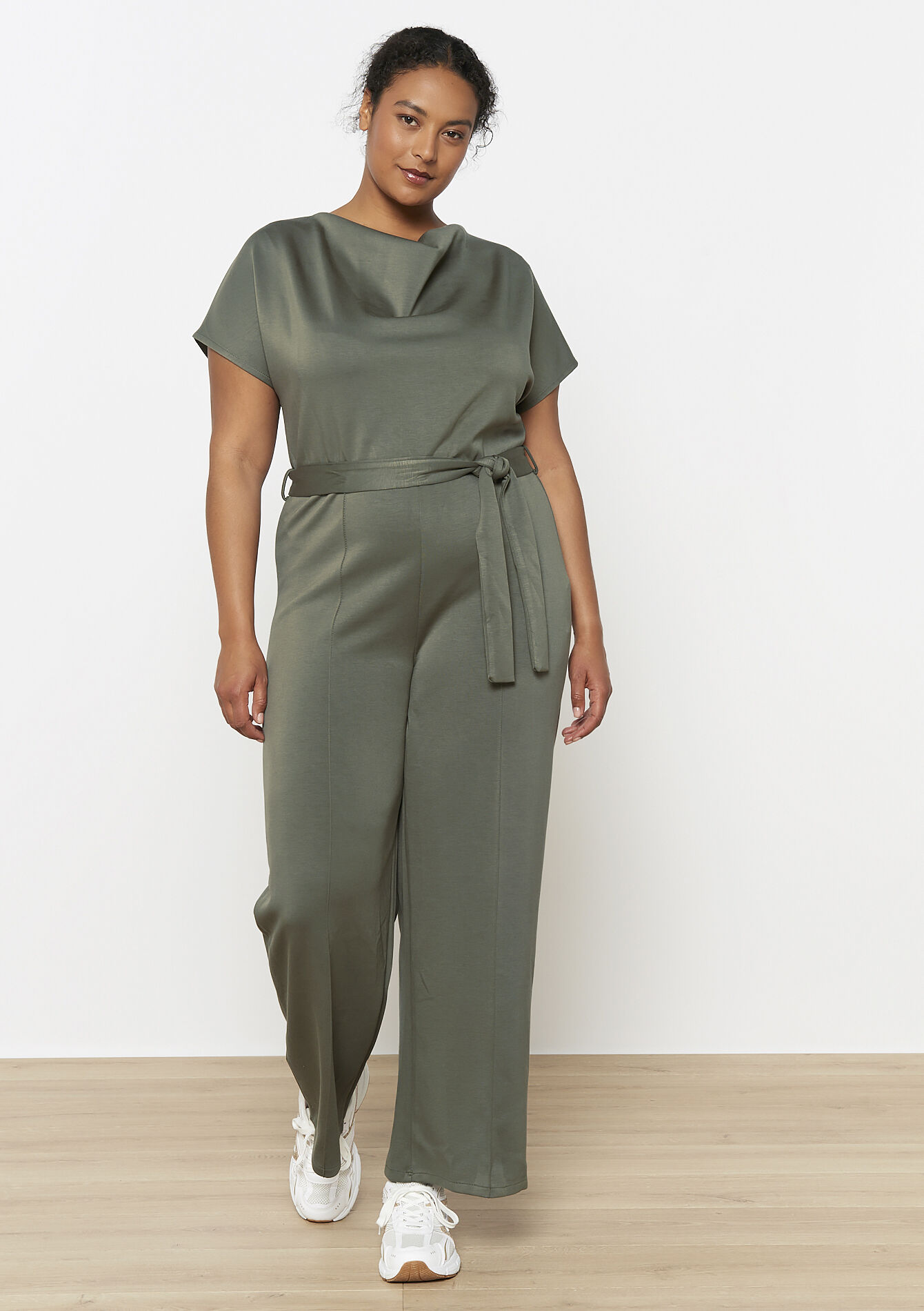 Jumpsuit in sweat fabric, Jumpsuit in sweat fabric - KHAKI FADED - 06004612_4326