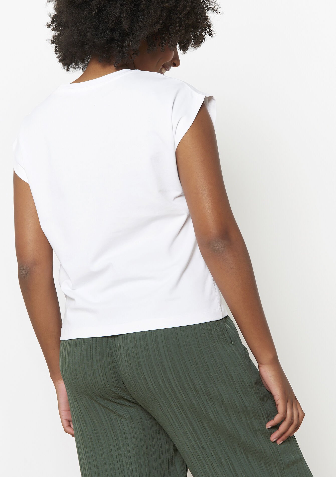 T-shirt met korte mouwen, T-shirt met korte mouwen - REAL WHITE - 02301695_2509