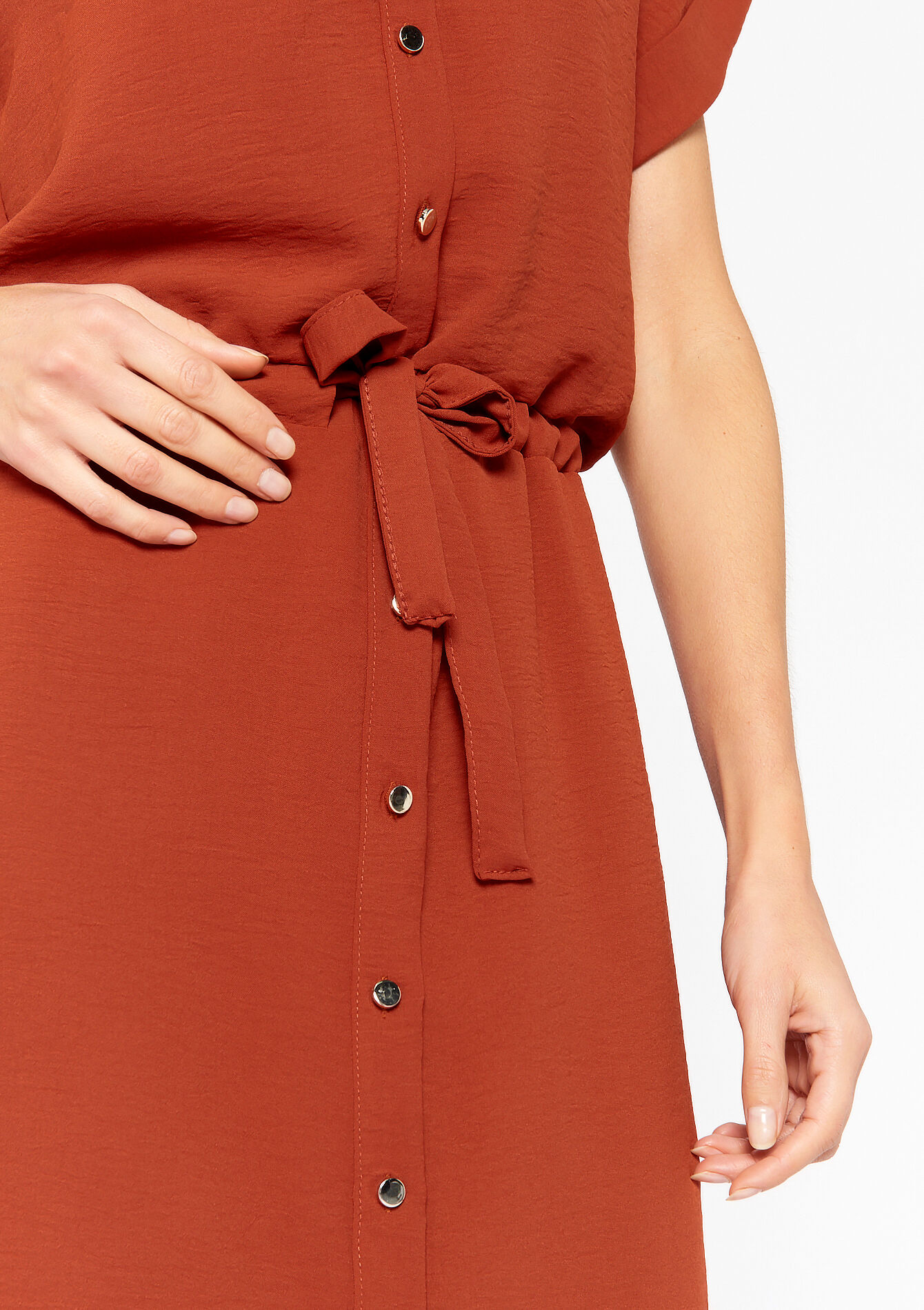 Maxi hemdjurk - TERRACOTTA - 08601834_5303