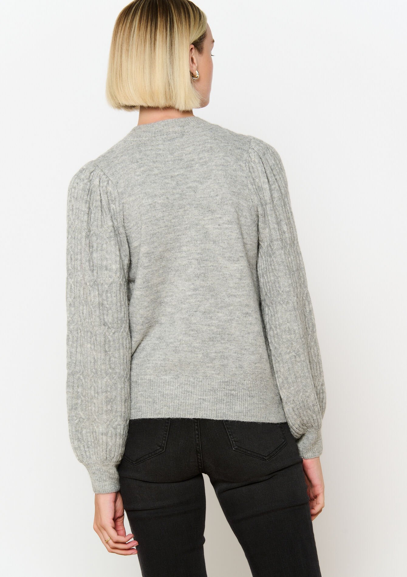 Trui met parels - GREY MED MEL - 04006571_3507