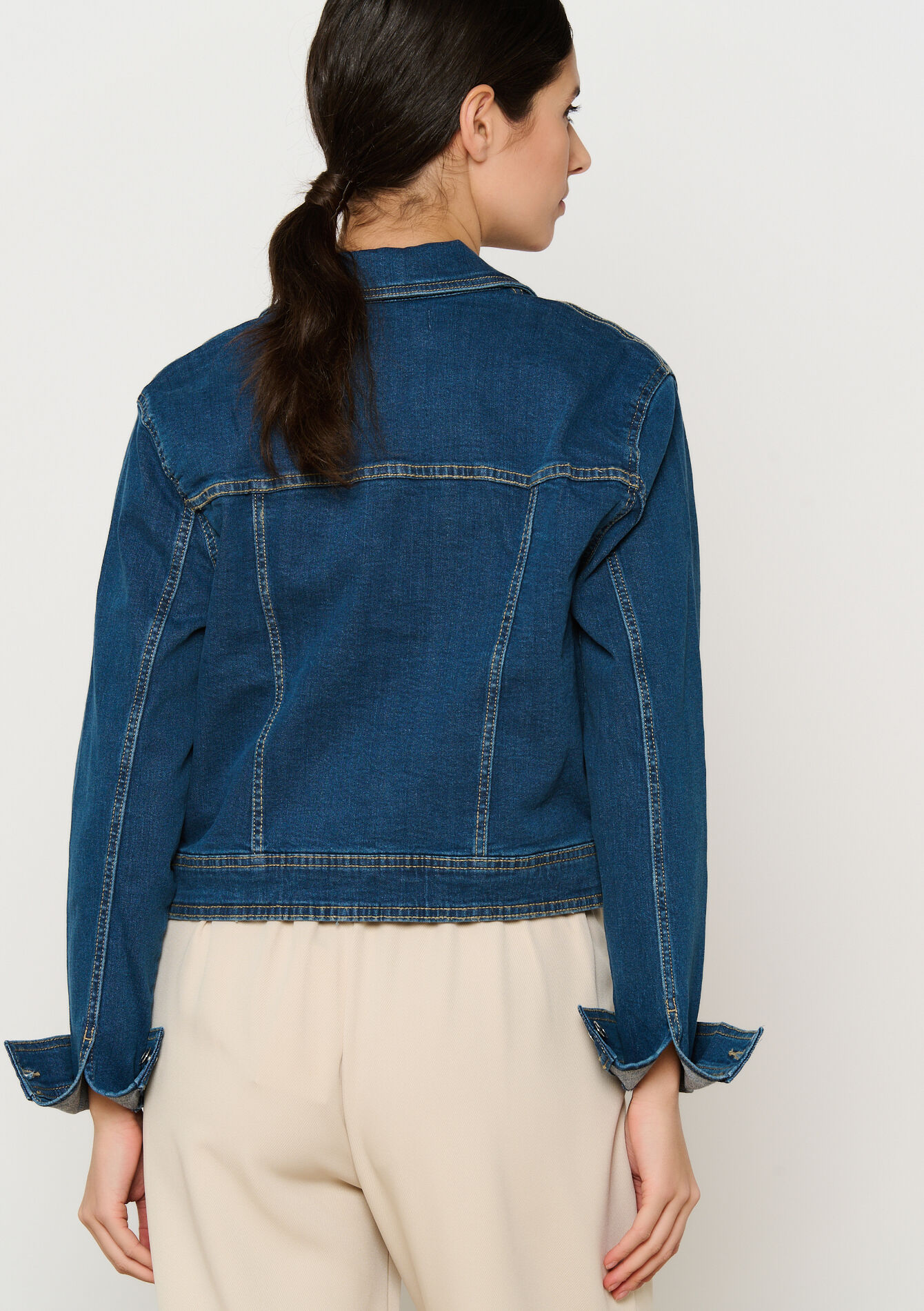 Denim jacket, Denim jacket - MEDIUM BLUE - 09100982_0500