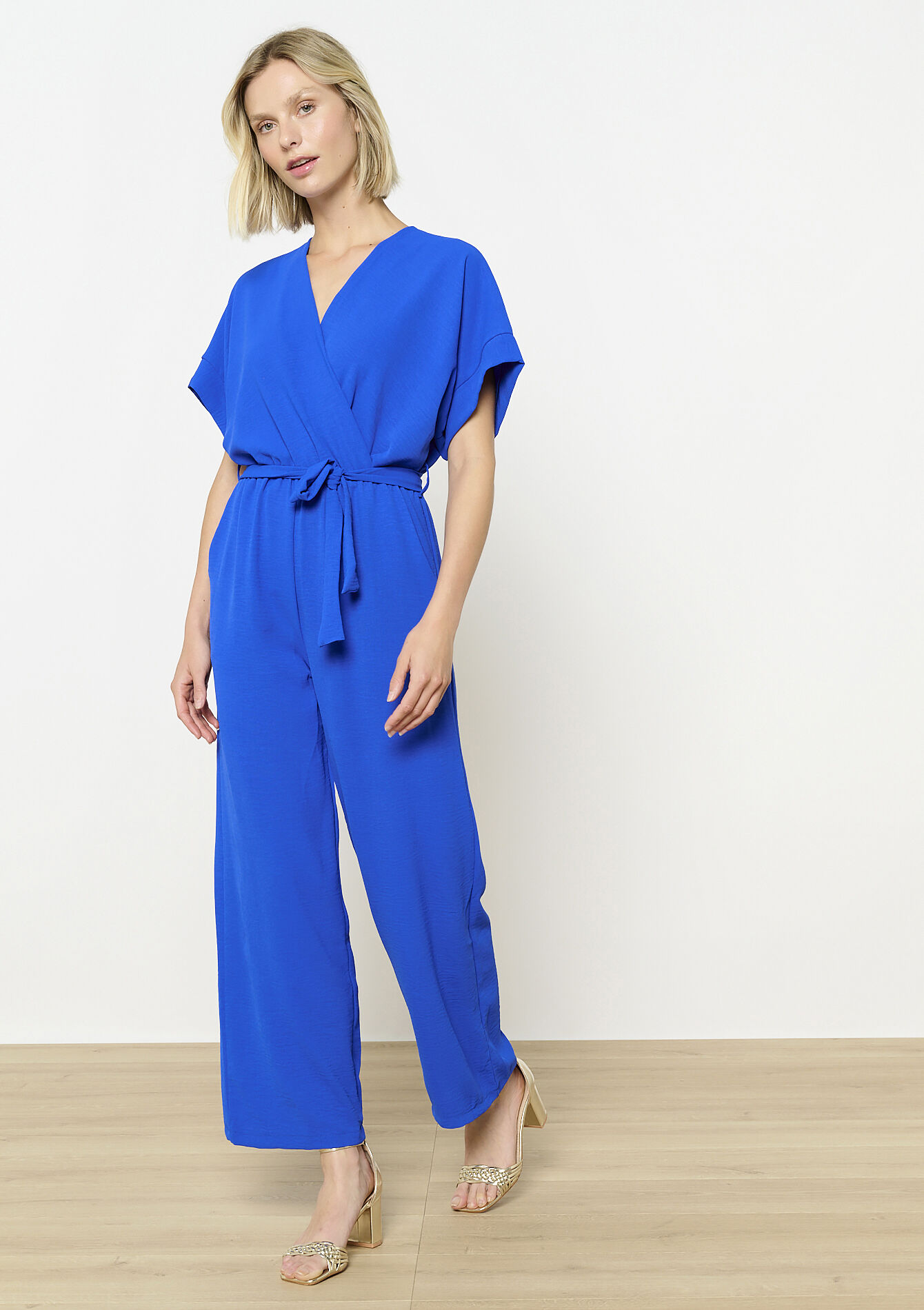 Combinaison fluide ceinturée - ELECTRIC BLUE - 06004613_1619