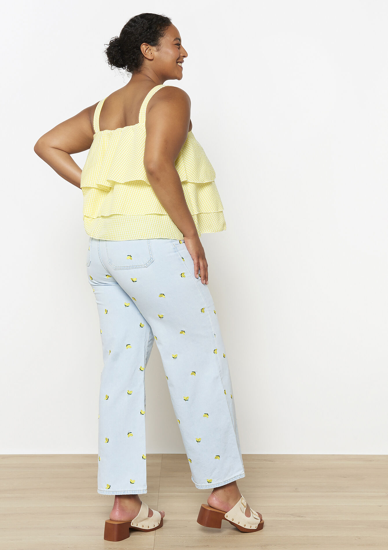 Jean large à taille haute, Jean large à taille haute - BLUE BLEACHED - 22000613_0502