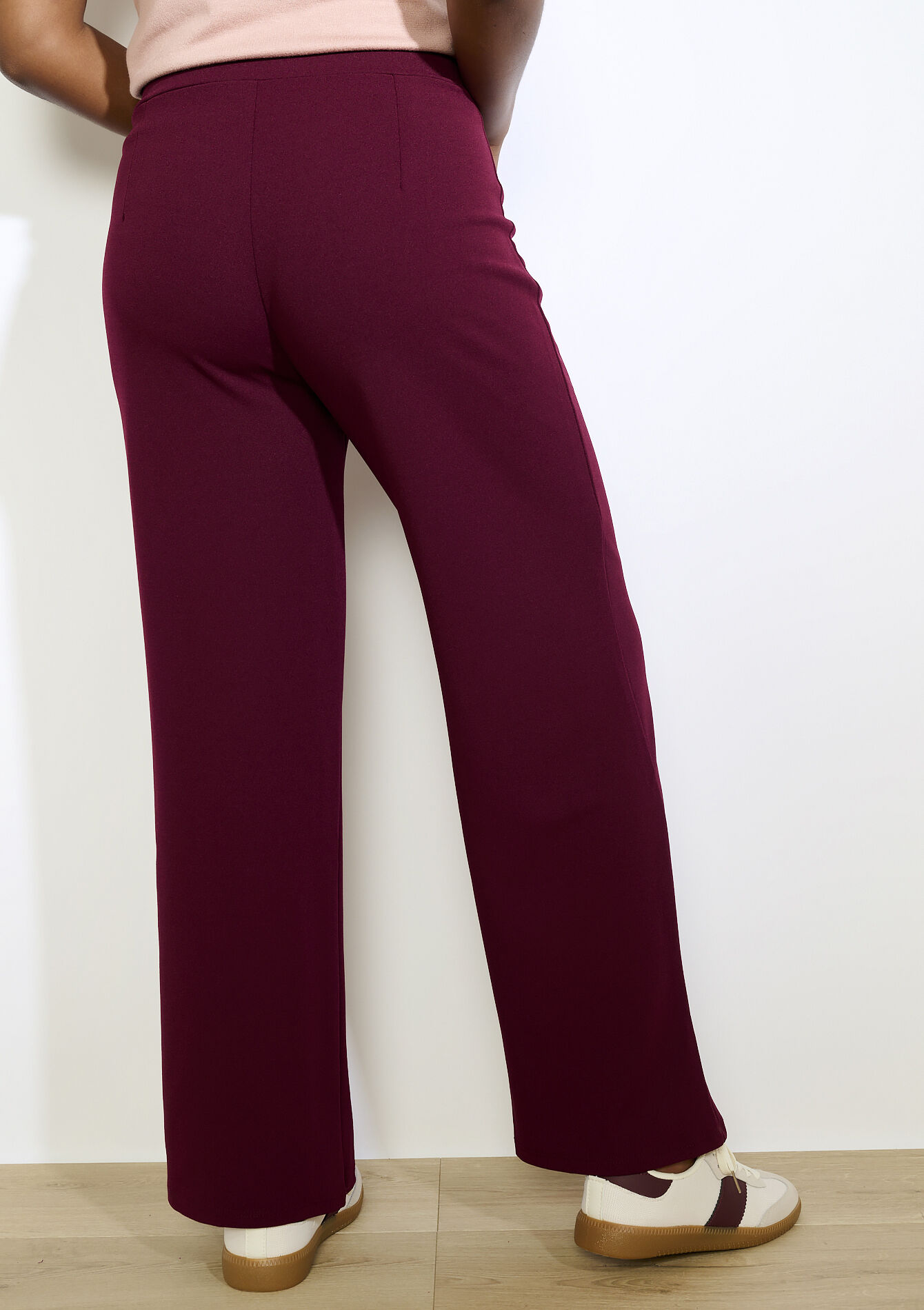 Pantalon fluide taille haute, Pantalon fluide taille haute - BORDEAUX WINE - 06601029_5514