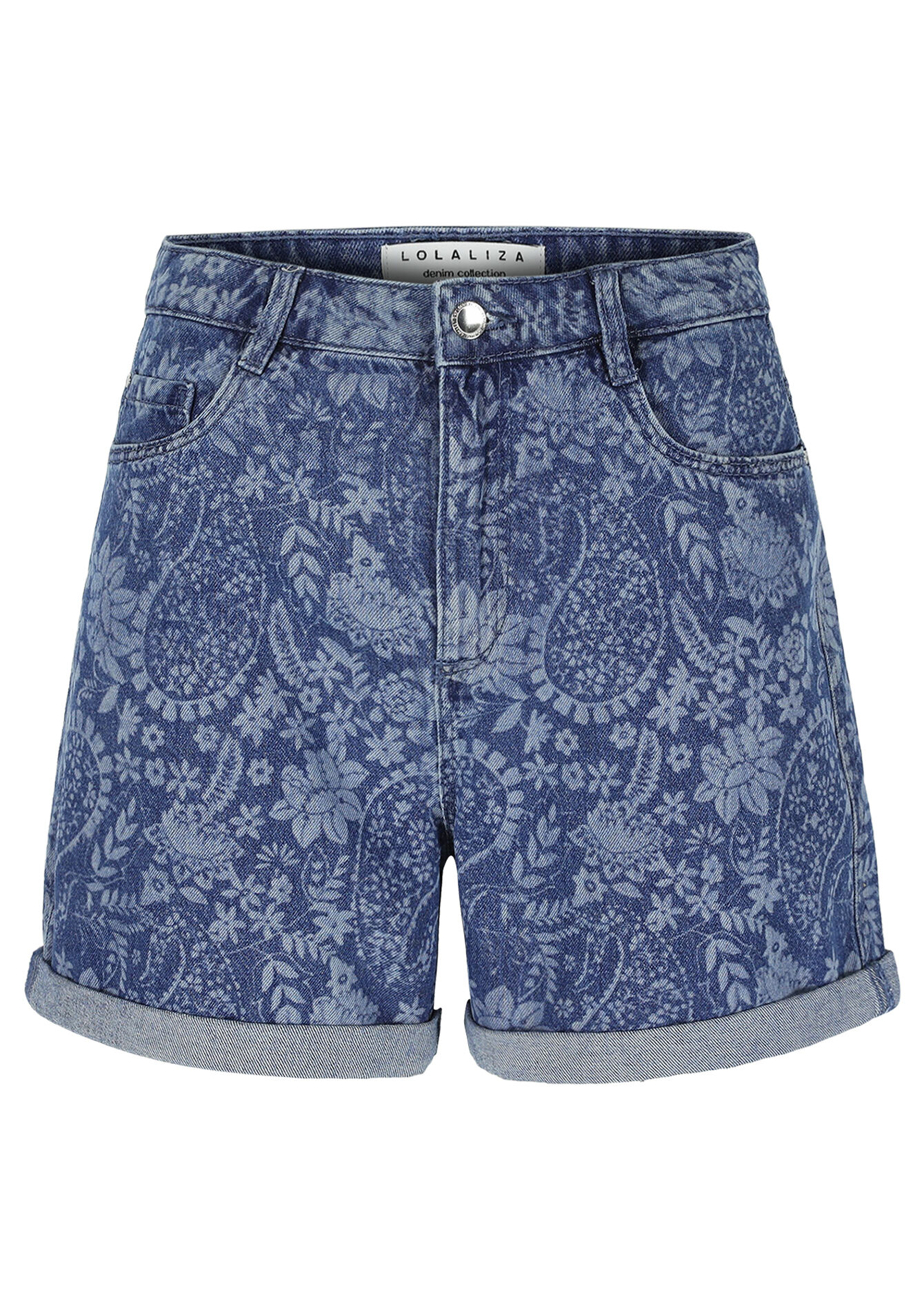 Short en jean imprimé, Short en jean imprimé - MEDIUM BLUE - 22000571_0500