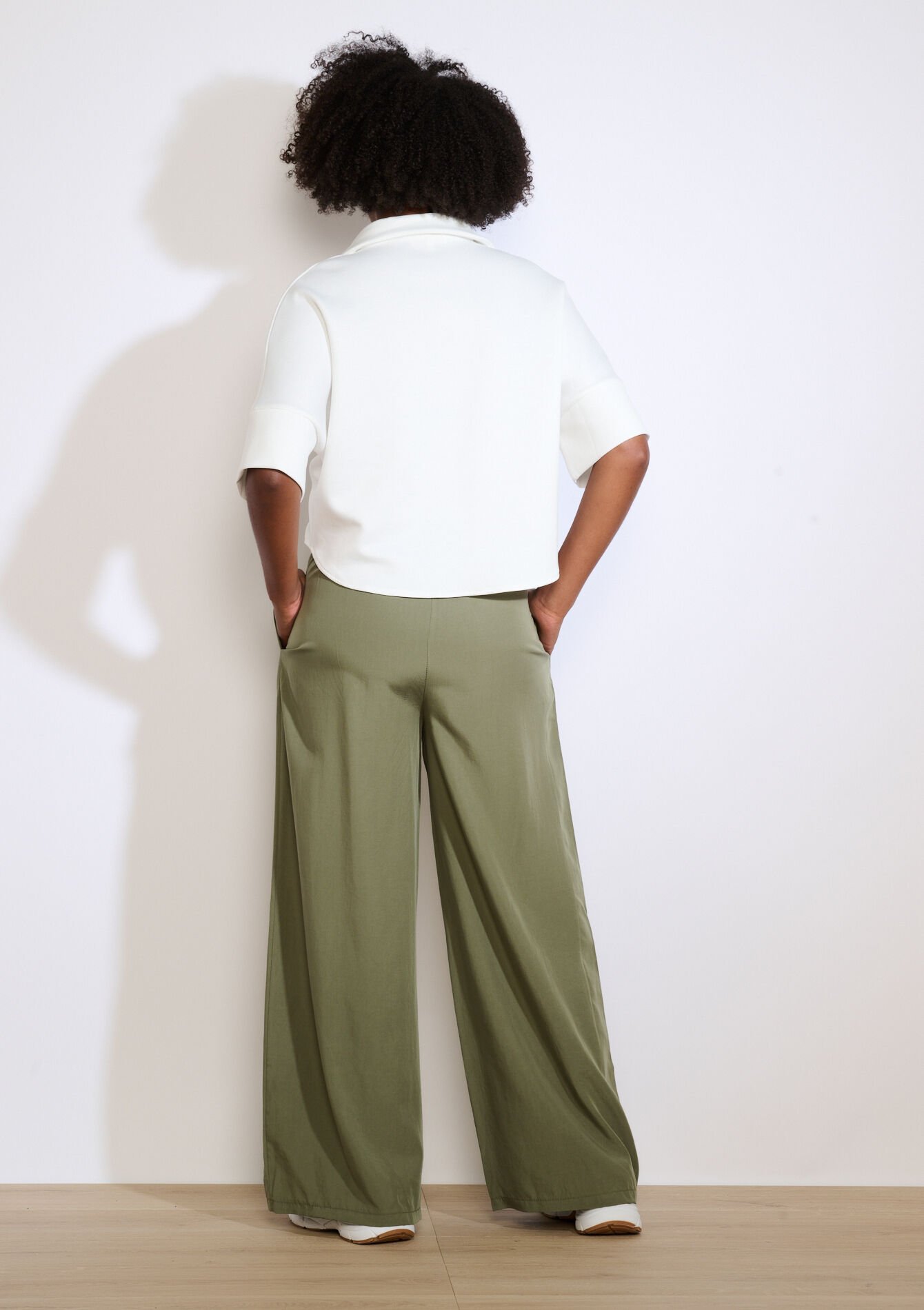 Pantalon large fluide - KHAKI MED - 06601038_4327