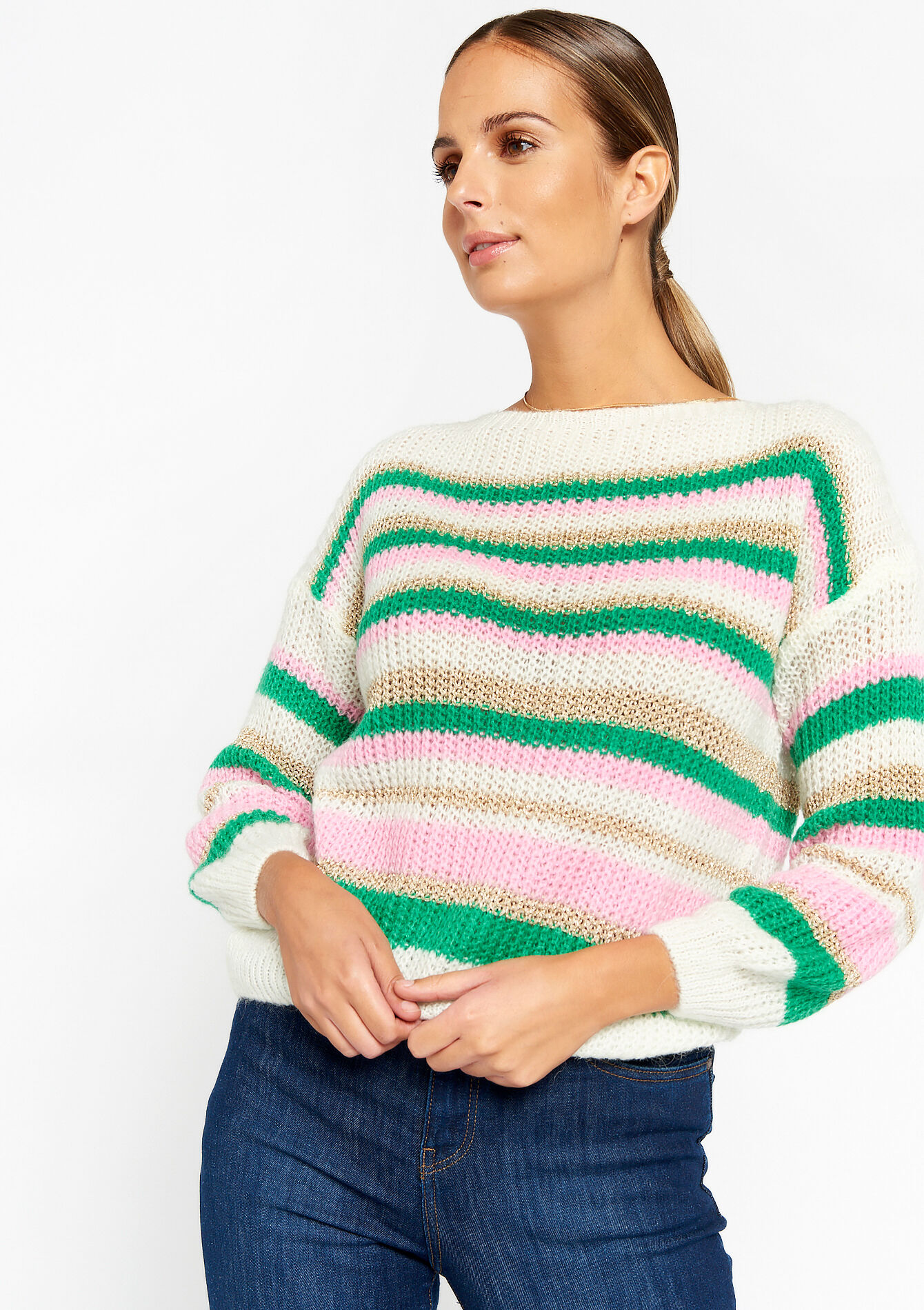 Pullover with colour block, Pullover with colour block - PINK BUBBLEGUM - 04006277_1477