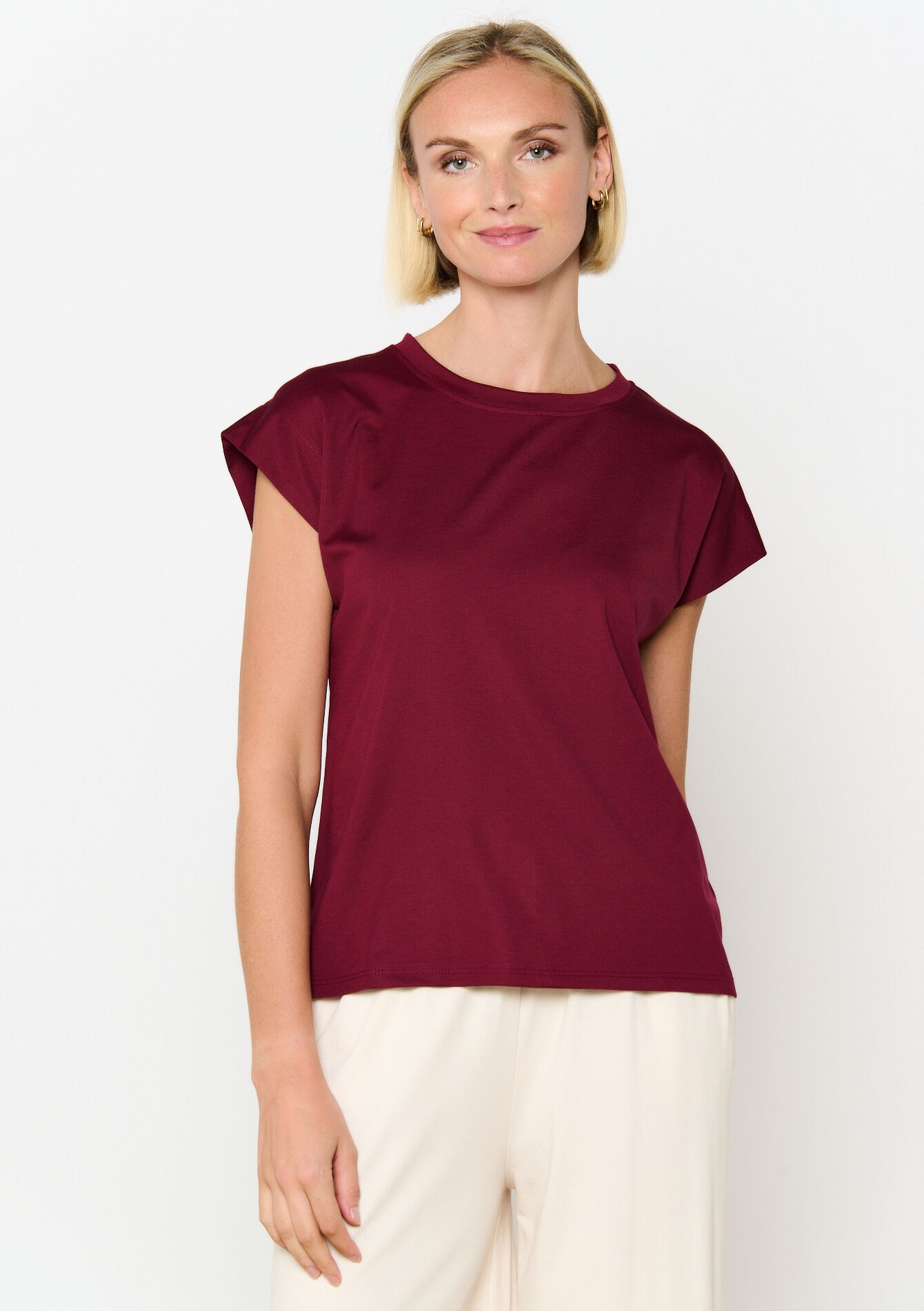 T-shirt met korte mouwen, T-shirt met korte mouwen - BORDEAU WINE - 02301683_1467