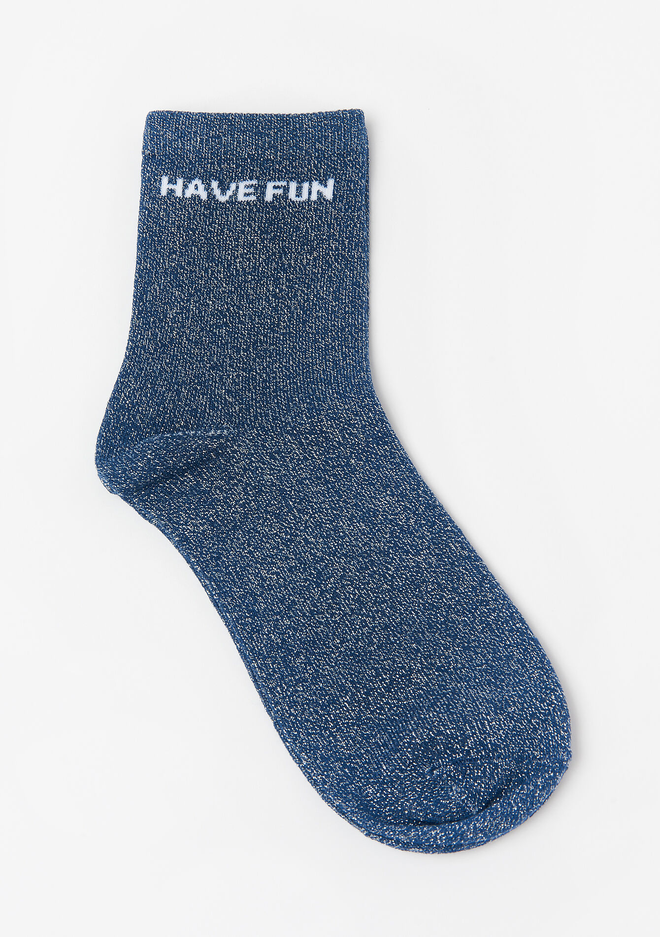 Glittersokken met tekst, Glittersokken met tekst - NAVY BASIC - 17101425_2723