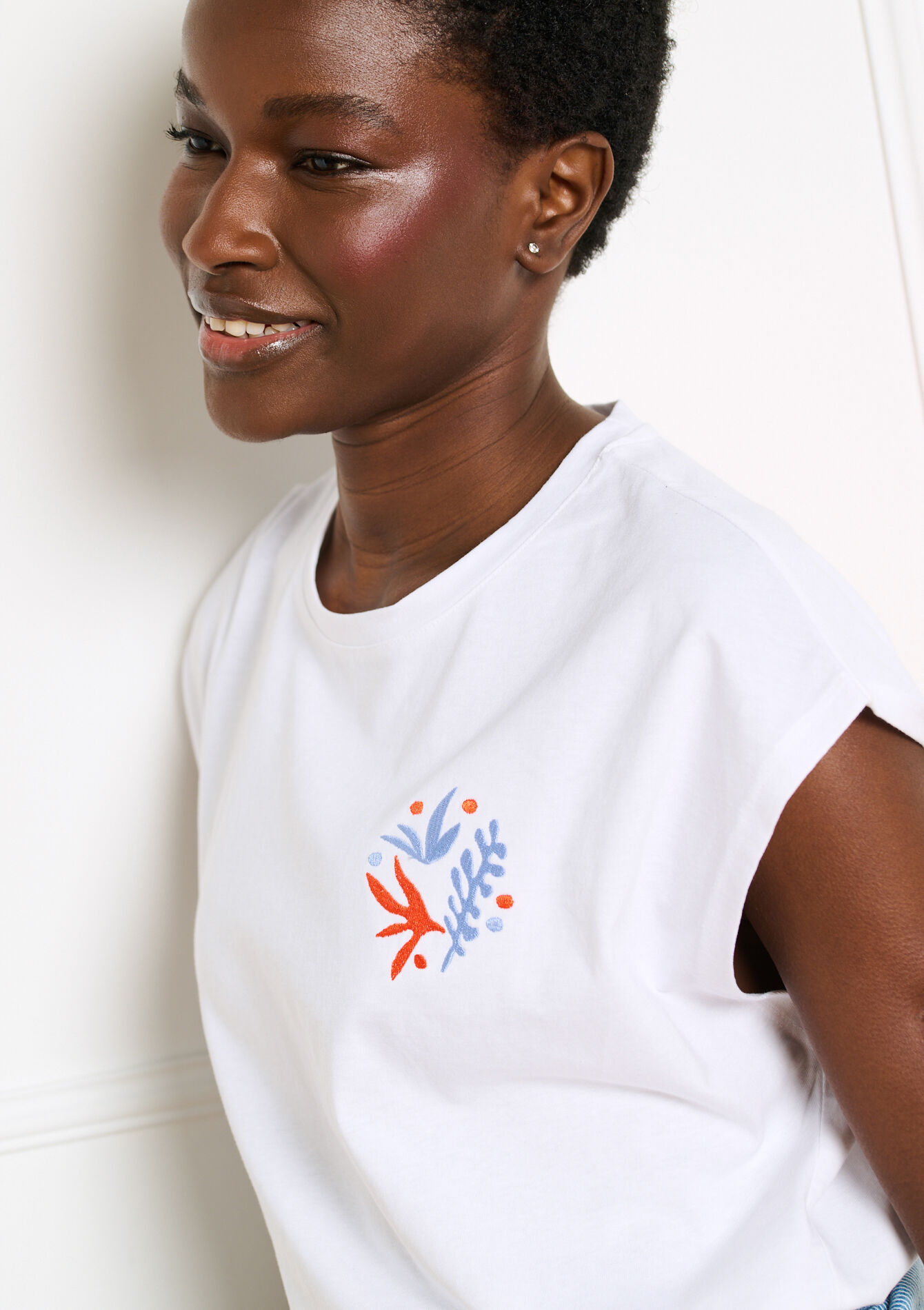 T-shirt met zomerprint, T-shirt met zomerprint - OPTICAL WHITE - 02301958_1019