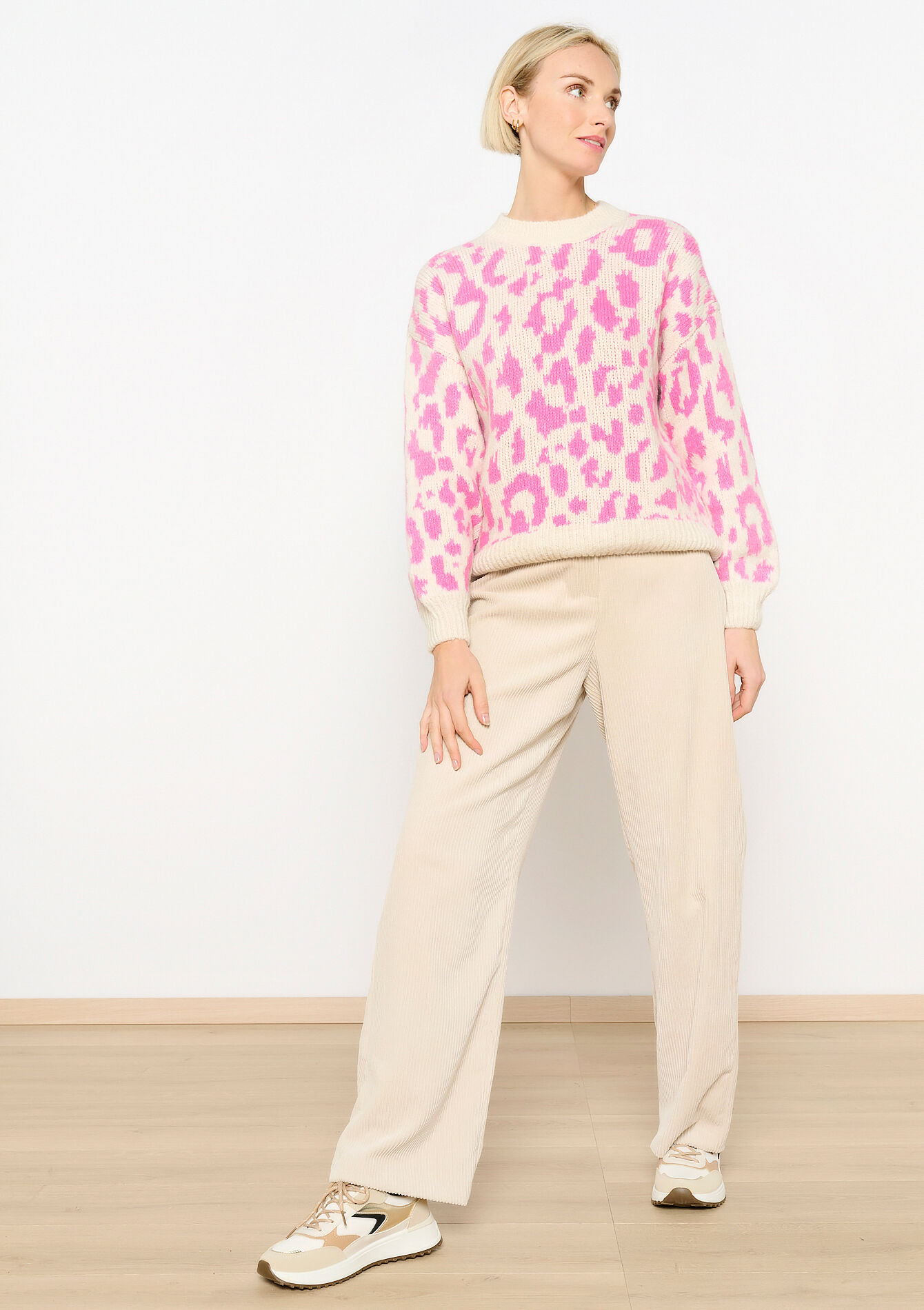 Pull à imprimé léopard, Pull à imprimé léopard - ECRU PEACH - 04006797_2564