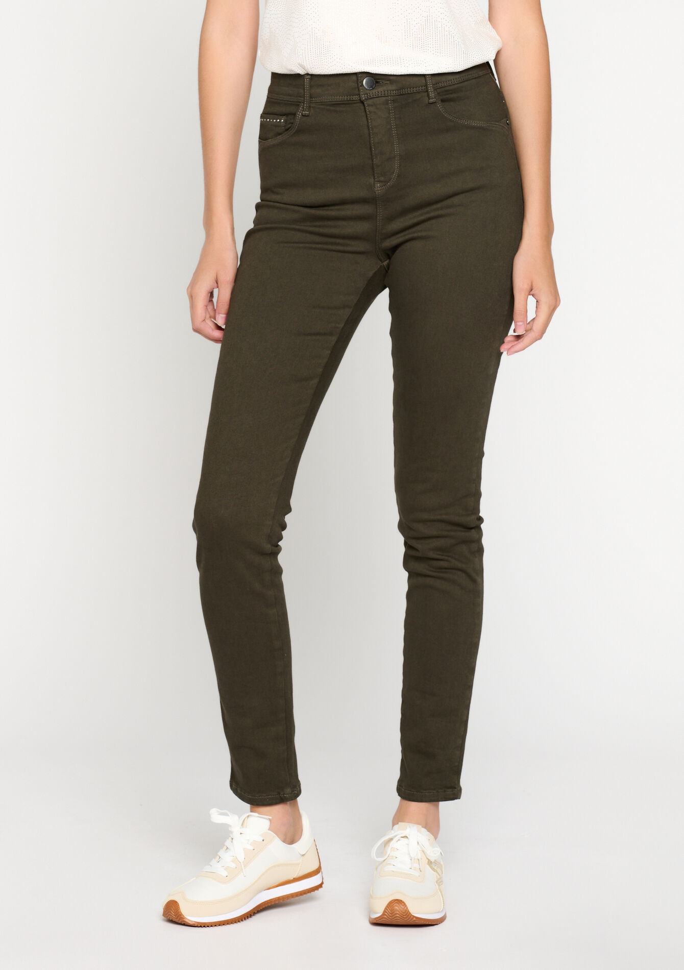 Multiple size slim broek - KHAKI DARKY - 06004420_4208