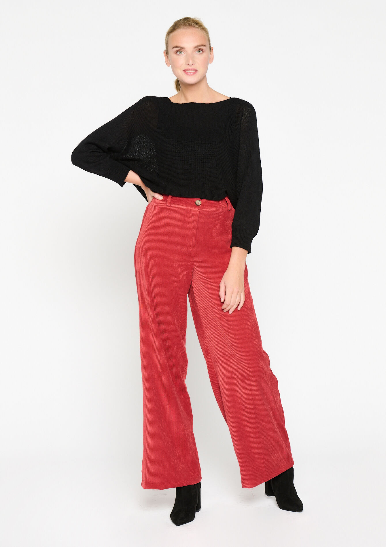 Pullover with batwing sleeves, Pullover with batwing sleeves - BLACK - 04006057_1119