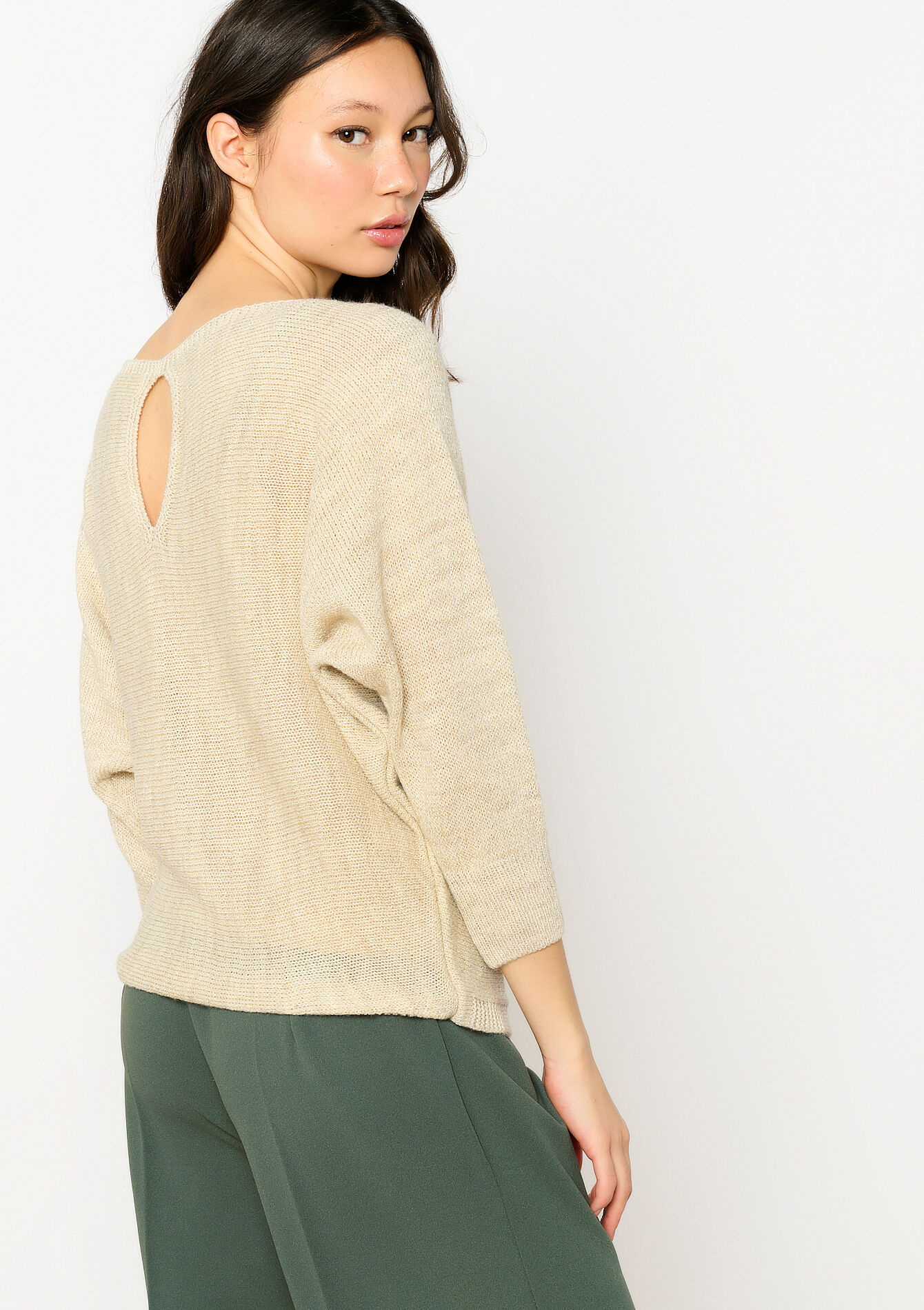 Pullover à manches chauve-souris, Pullover à manches chauve-souris - CHAMPAGNE SAND - 04006853_4007