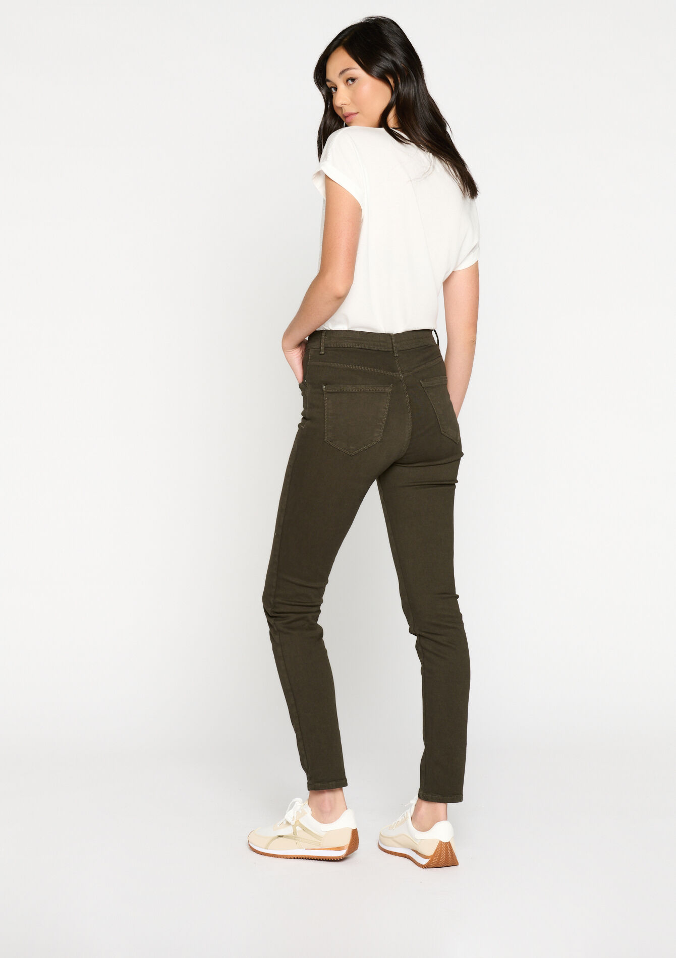 Multiple size slim broek - KHAKI DARKY - 06004420_4208