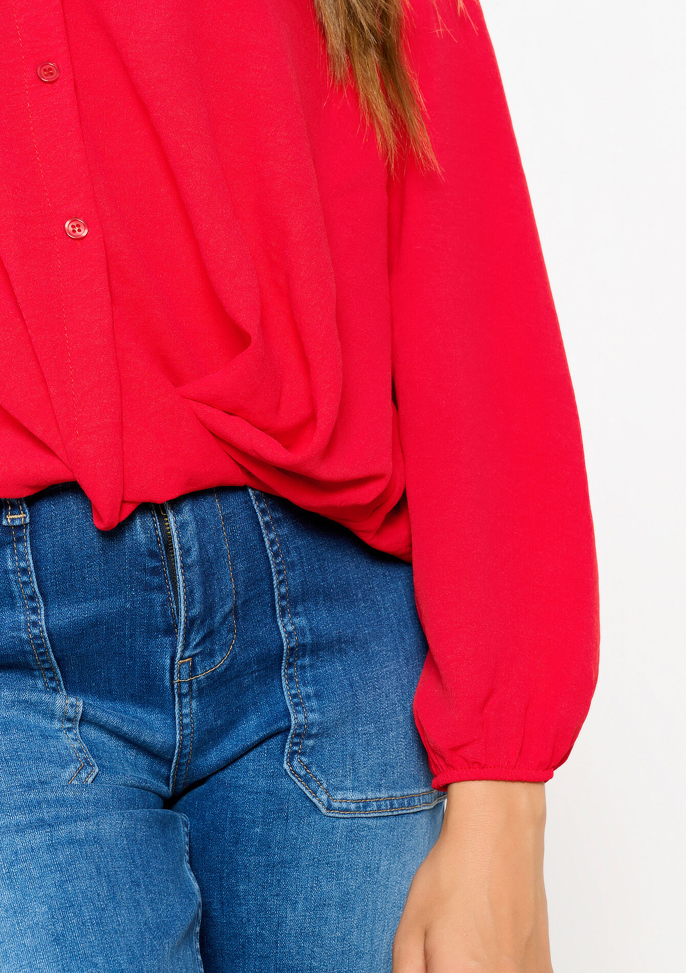 Chemise à col tunisien, Chemise à col tunisien - RED LOLLIPOP - 05702643_5301