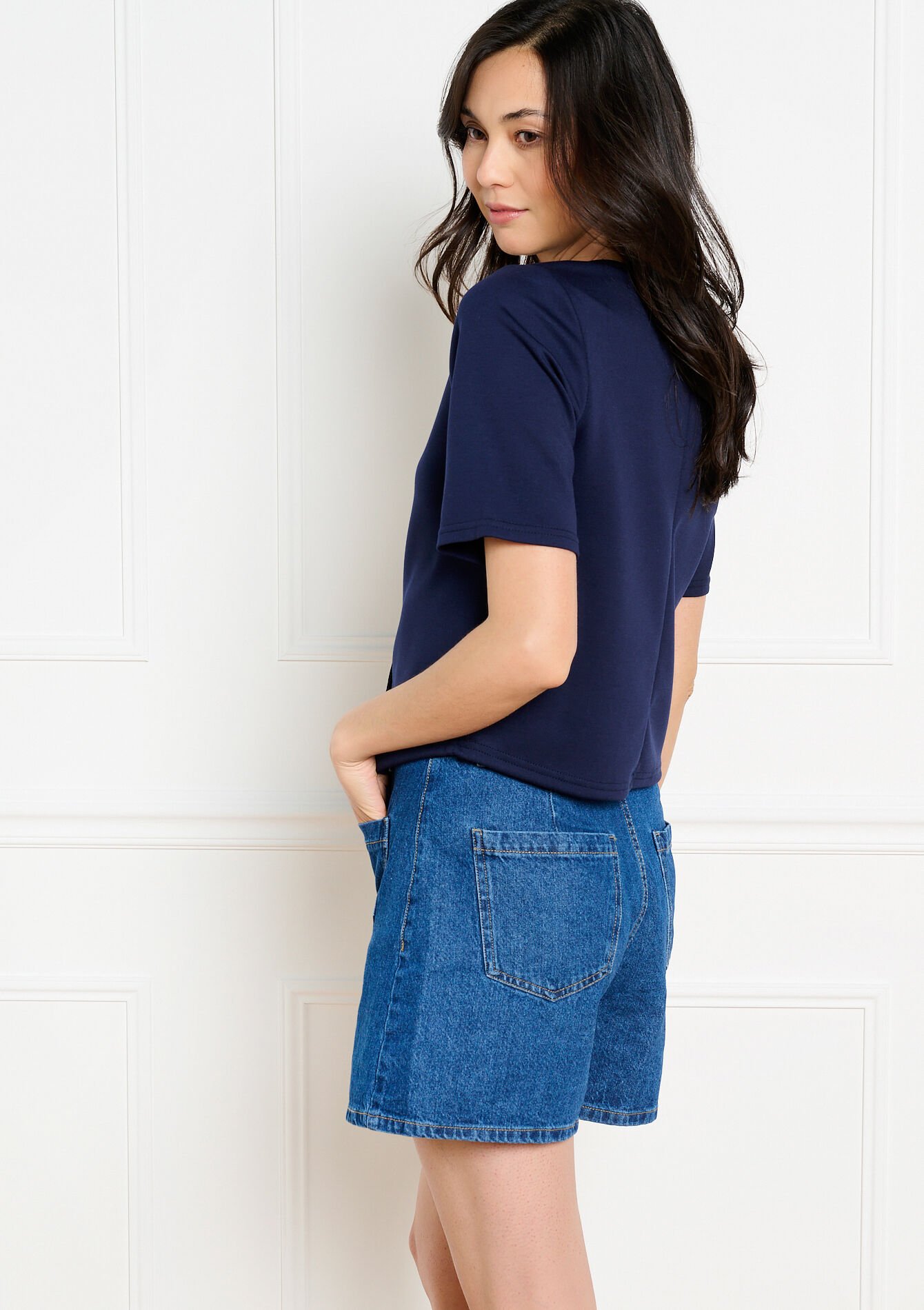 Haut boutonné manches courtes - NAVY BASIC - 02302032_2723