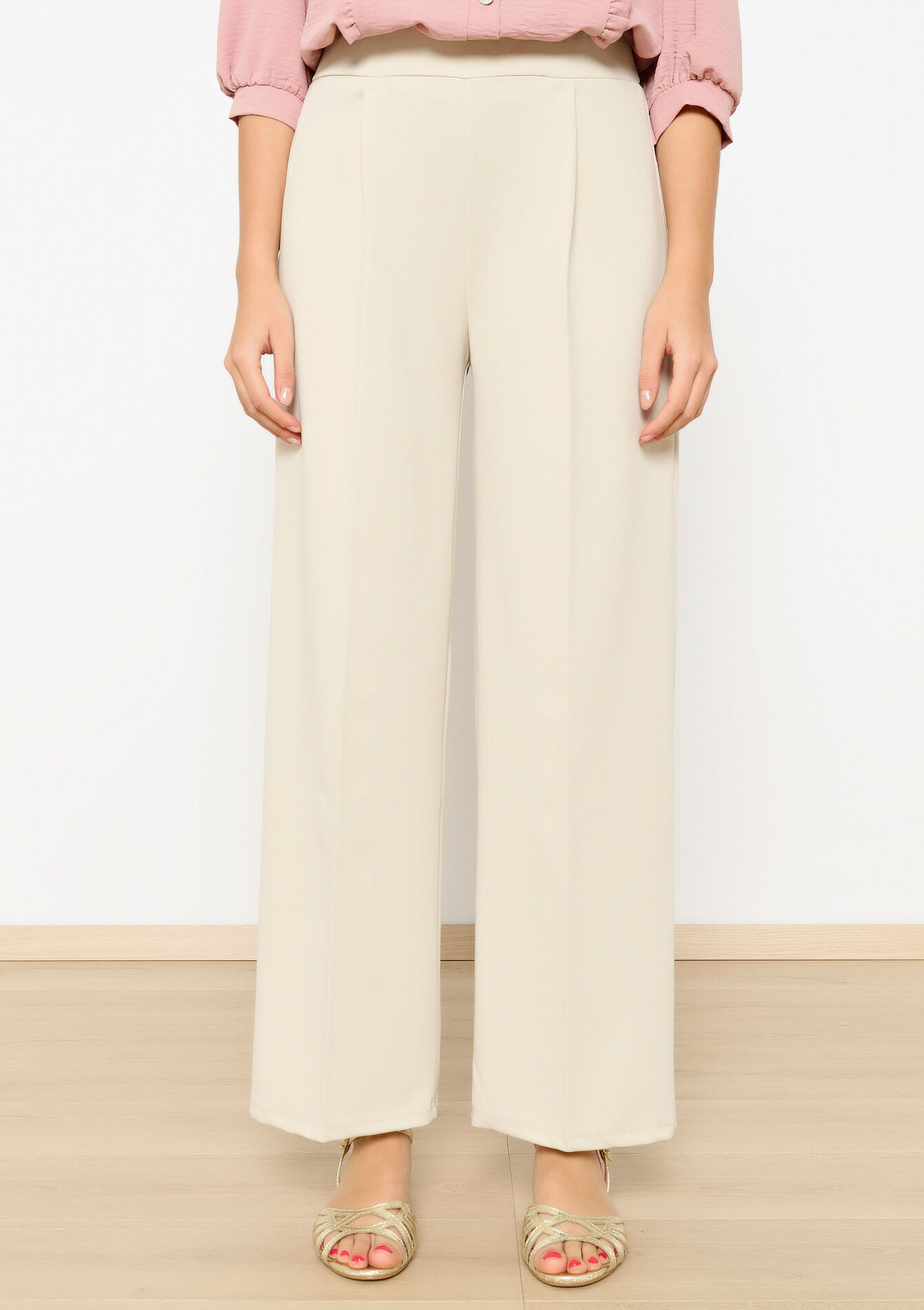 Losse broek, Losse broek - LT BEIGE - 06600823_2527