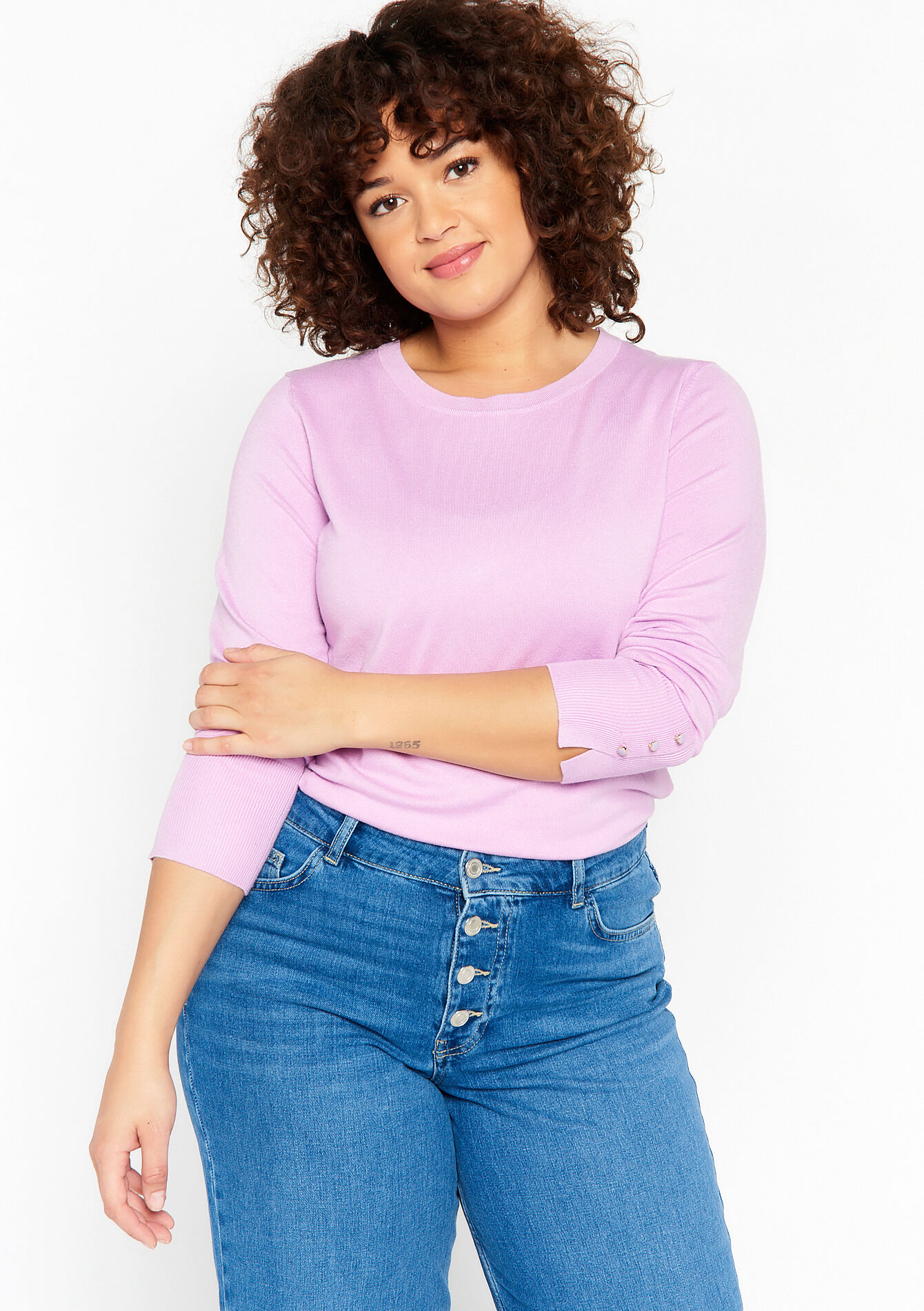 Pull en maille fine - LILAC BRIGHT - 04005940_2578
