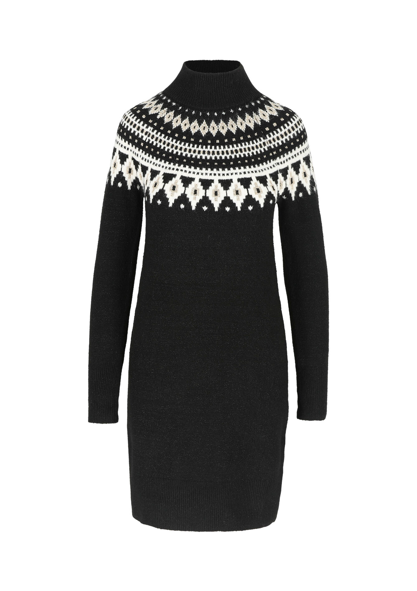 Robe pullover avec jacquard, Robe pullover avec jacquard - BLACK - 08103277_1119