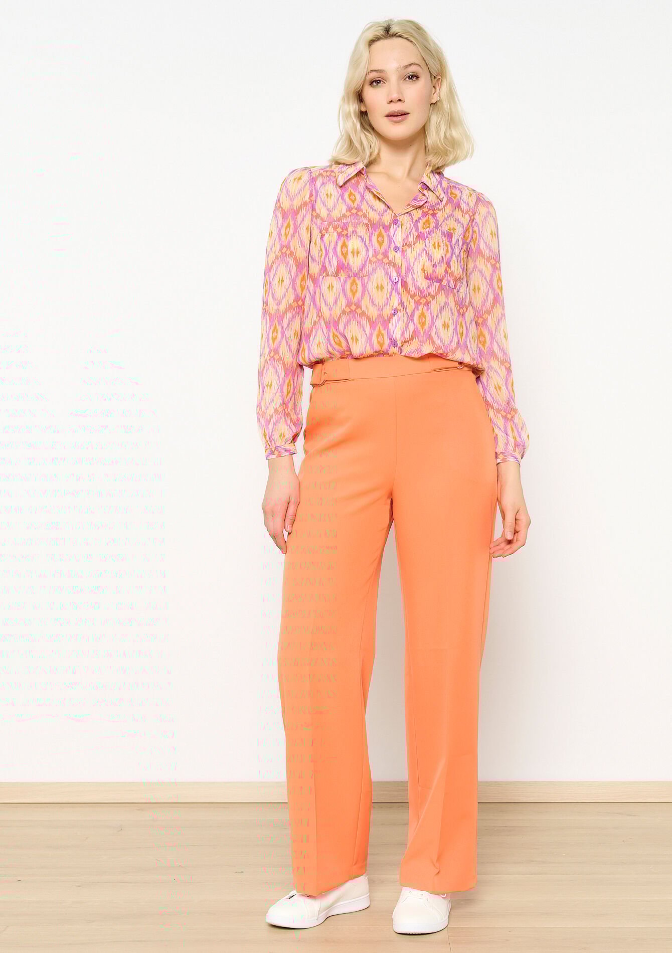 Wijde broek - ORANGE MANGO - 06100613_2575