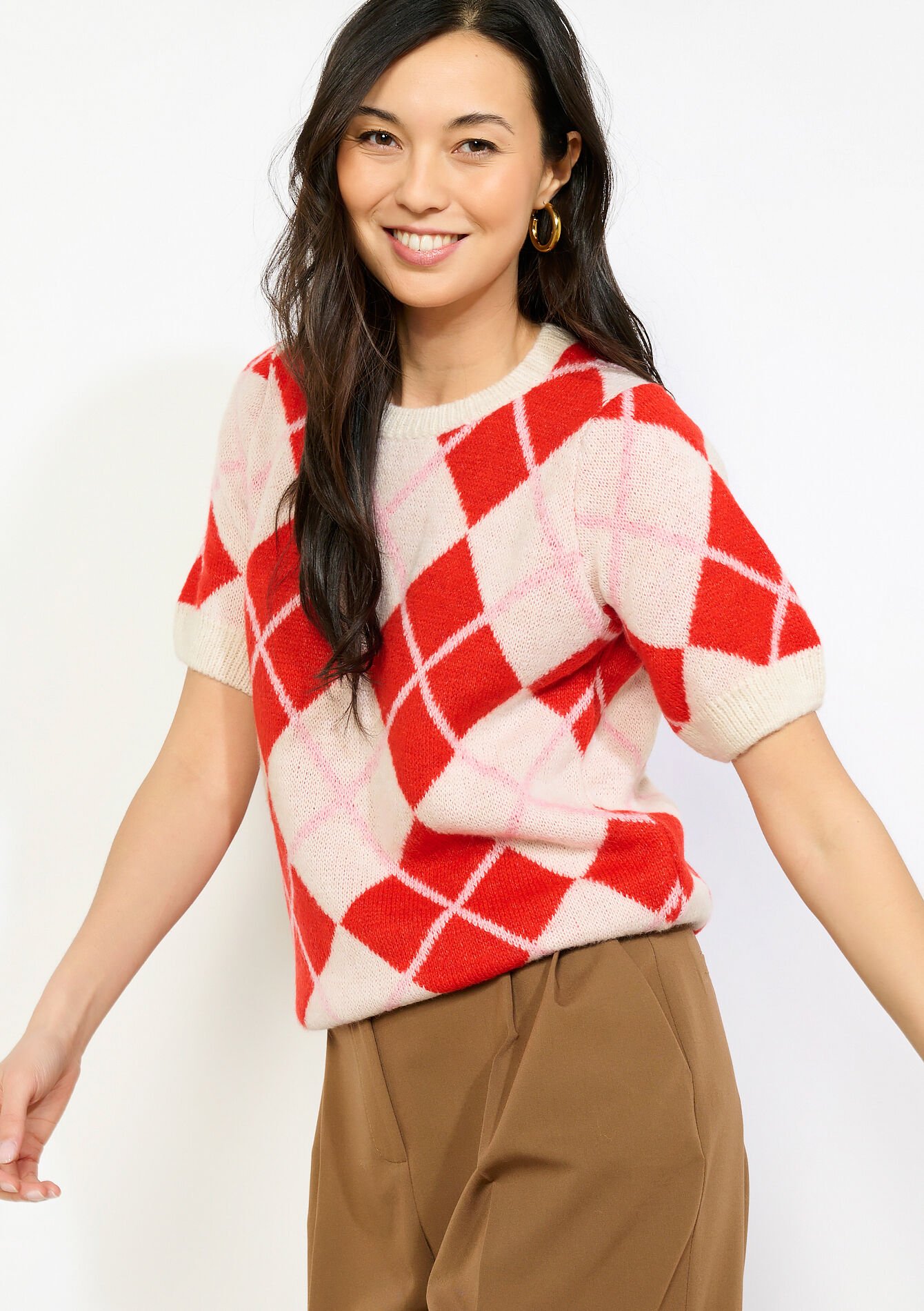 Pull à losanges doux, Pull à losanges doux, , back