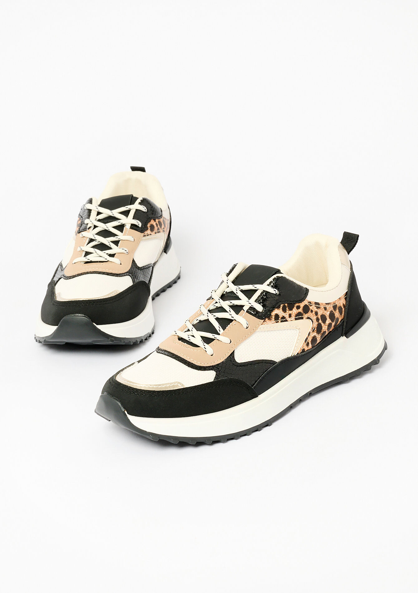 Trainers with thick soles, Trainers with thick soles - BLACK - 13000764_1119