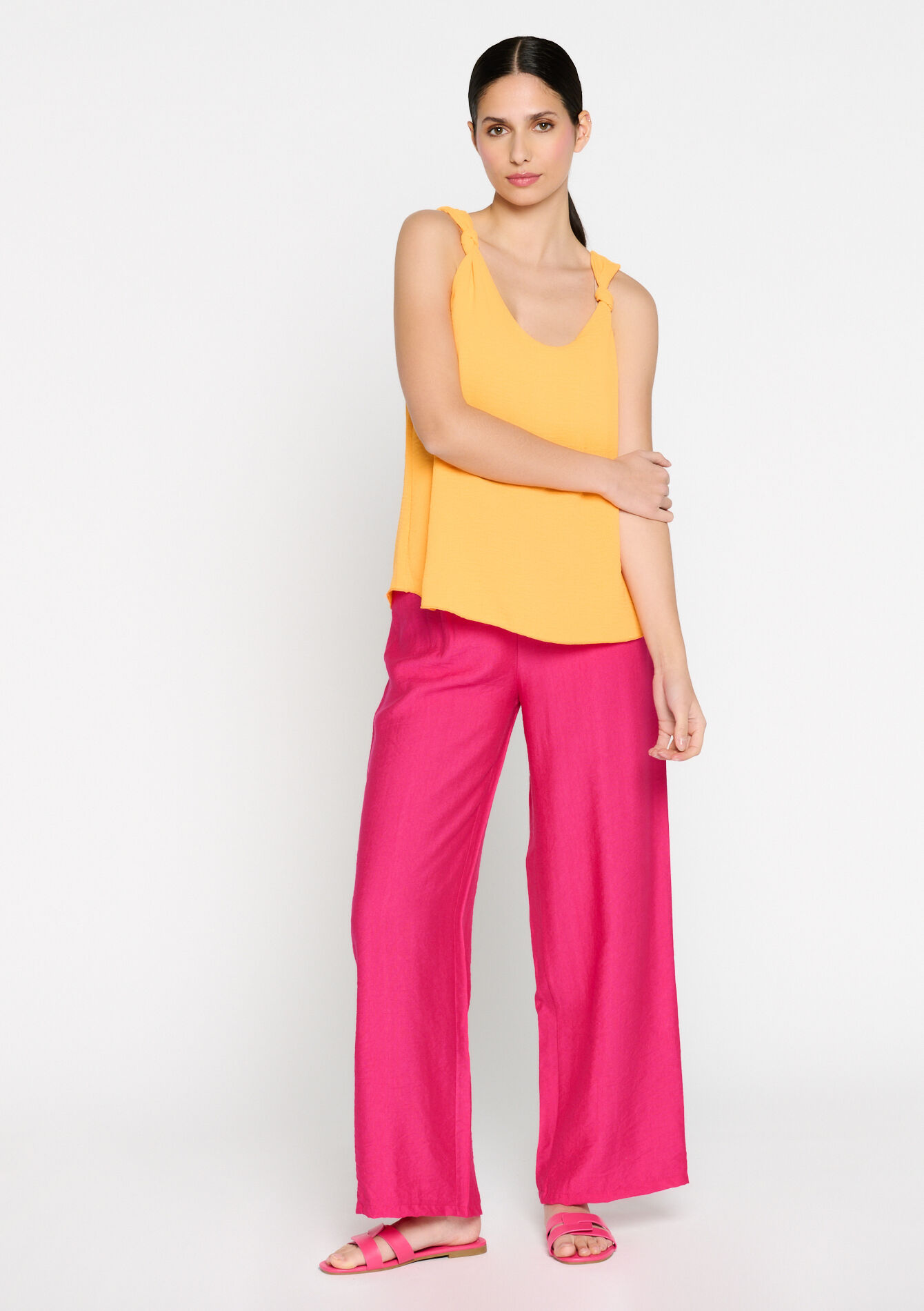 Débardeur à col bas, Débardeur à col bas - ORANGE MANGO - 1079186