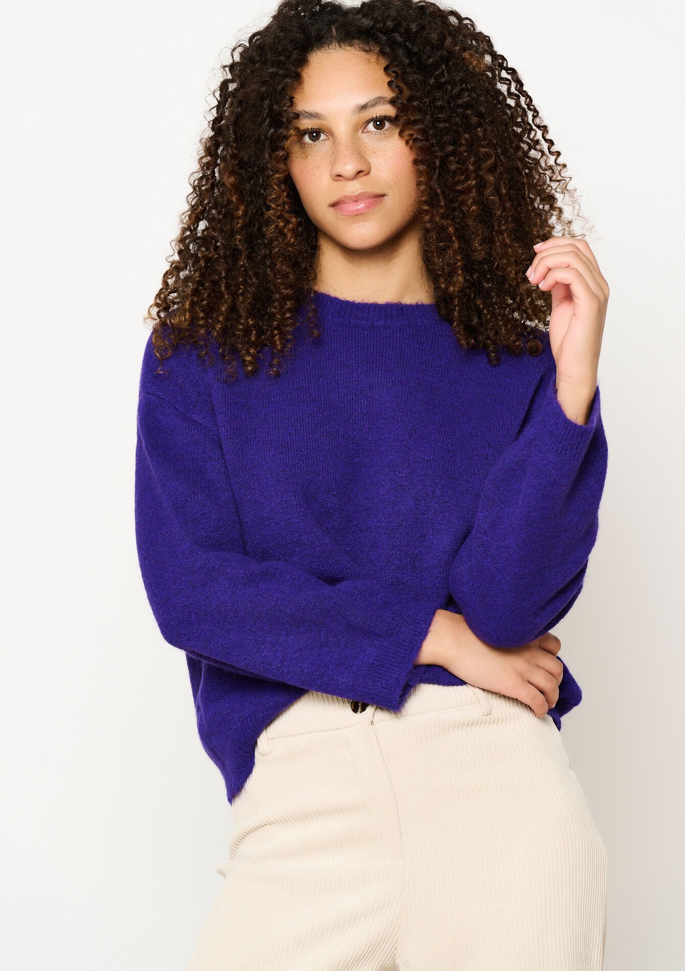 Trui met afhangende mouwen, Trui met afhangende mouwen - PURPLE - 04006775_5902