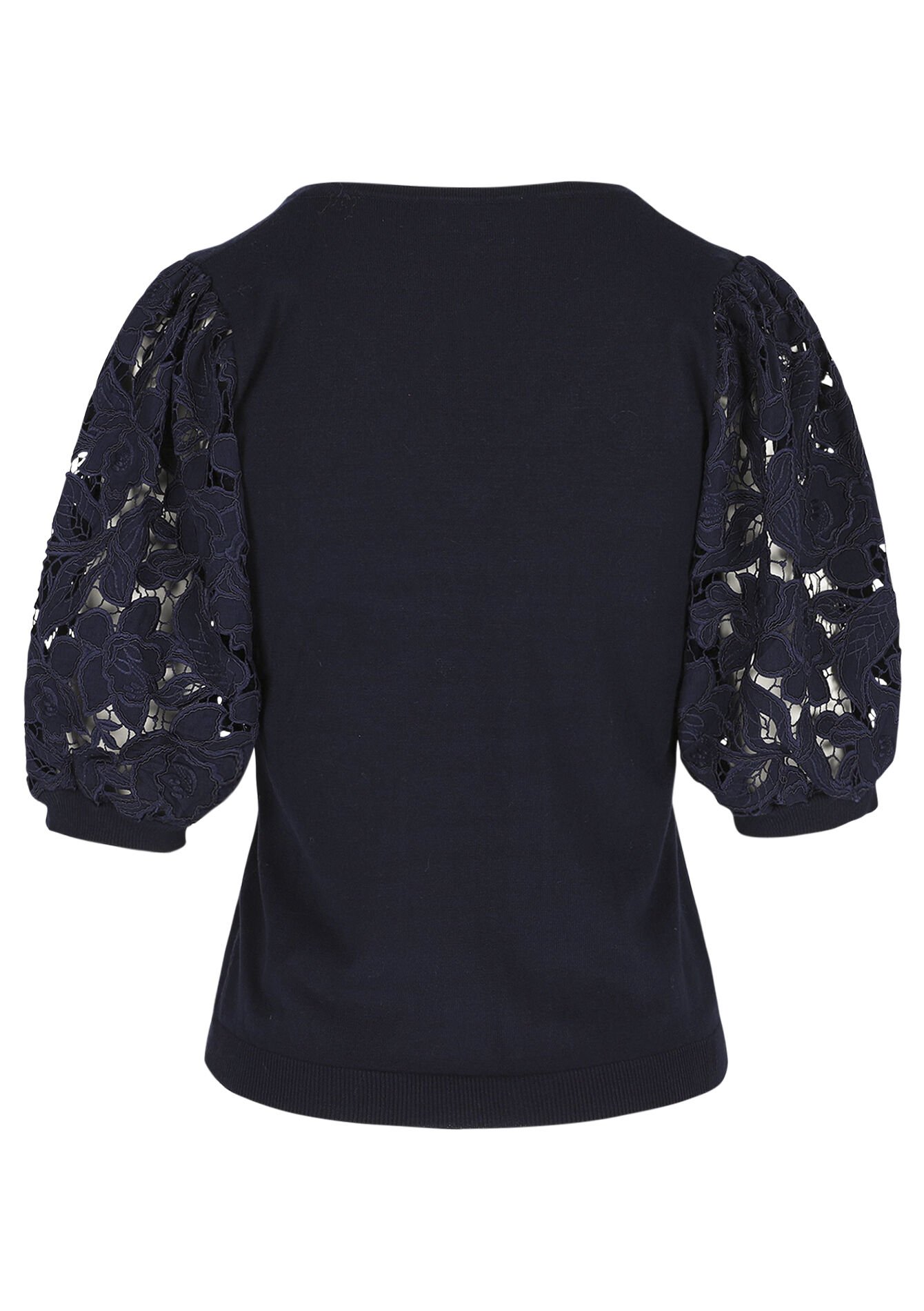 Trui met kanten mouwen - NAVY BASIC - 04007058_2723