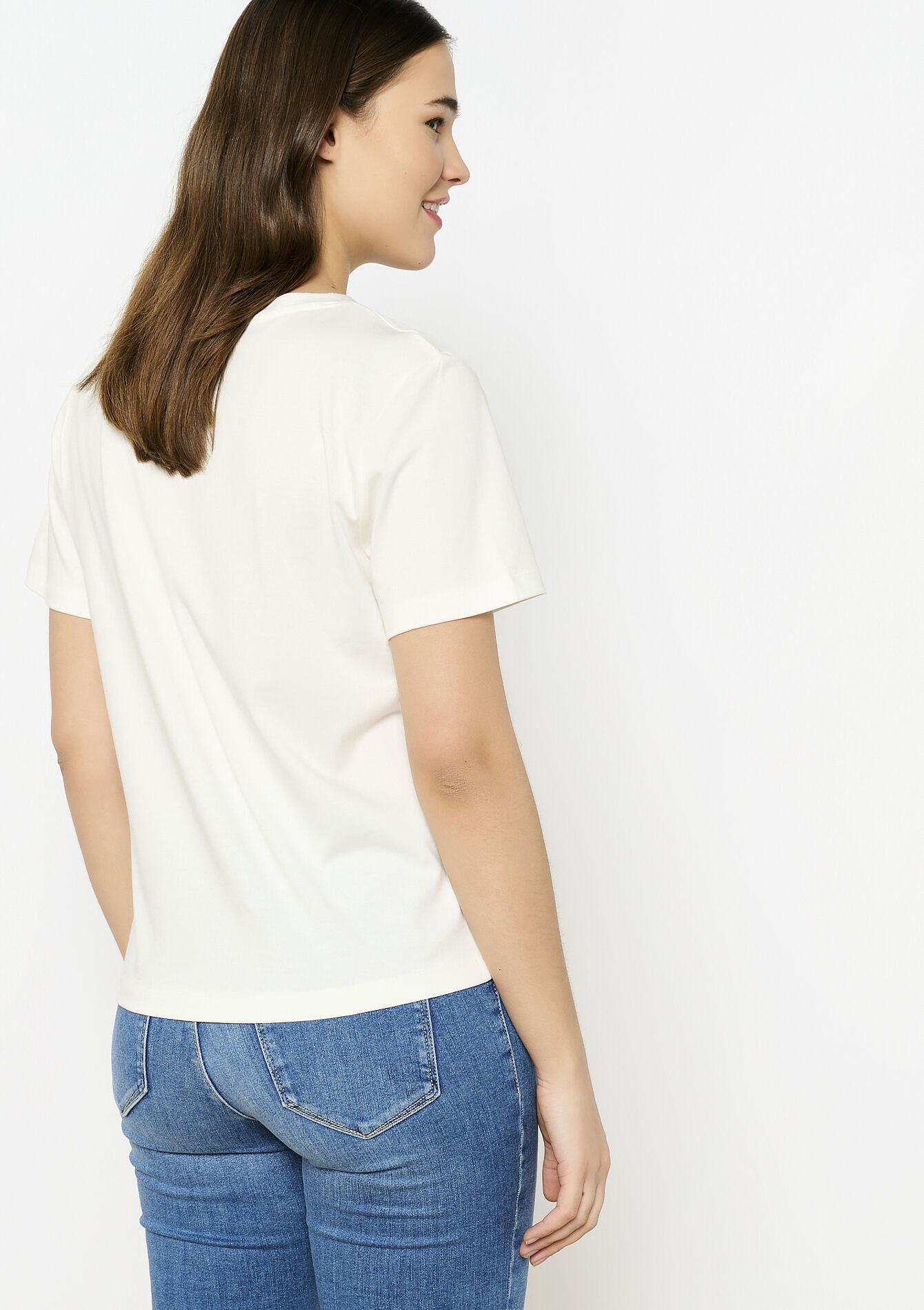 Katoenen T-shirt met kunstwerk, Katoenen T-shirt met kunstwerk - OFFWHITE - 02301673_1001