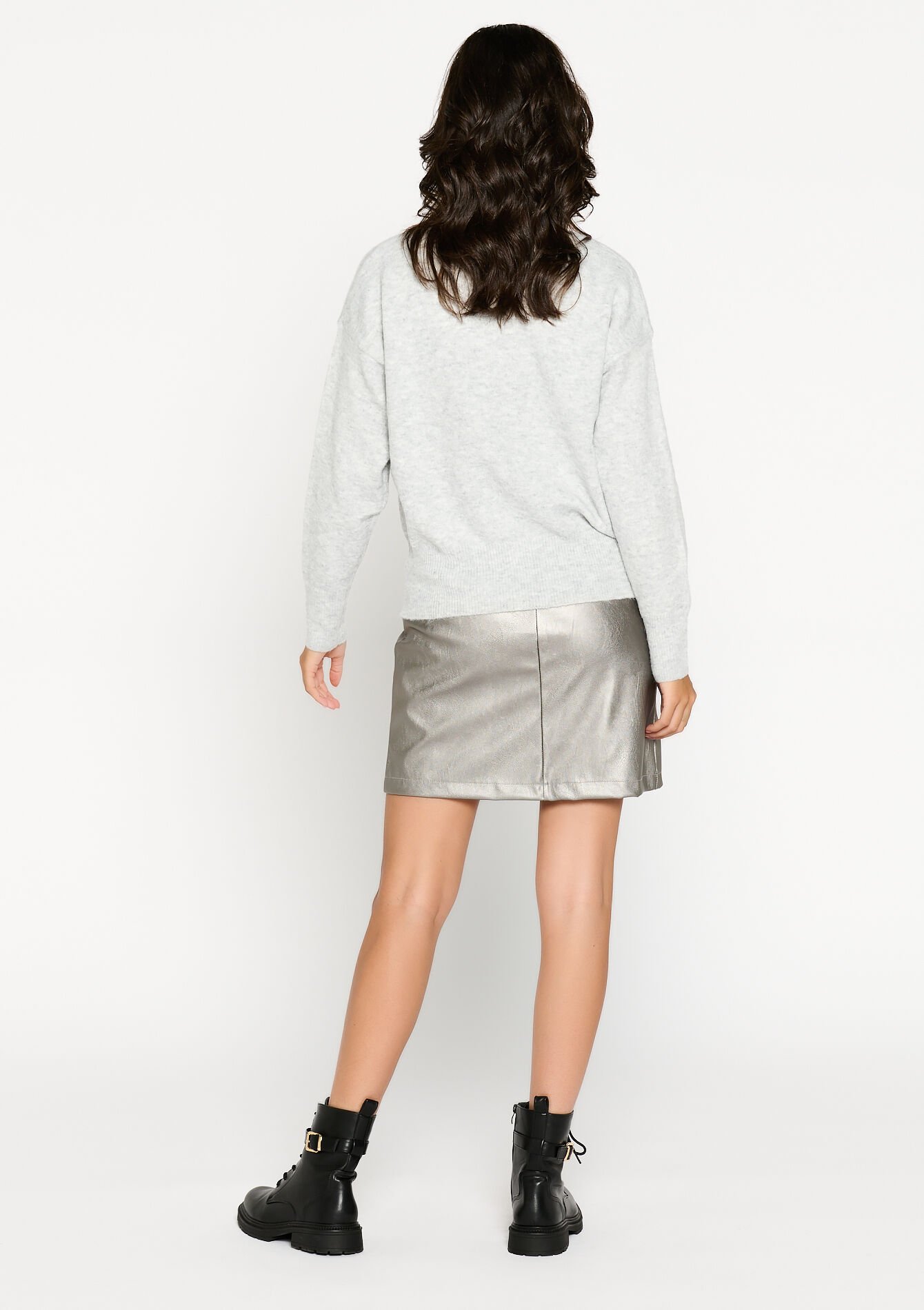 Basic trui, Basic trui - LT GREY MEL - 04006190_1081