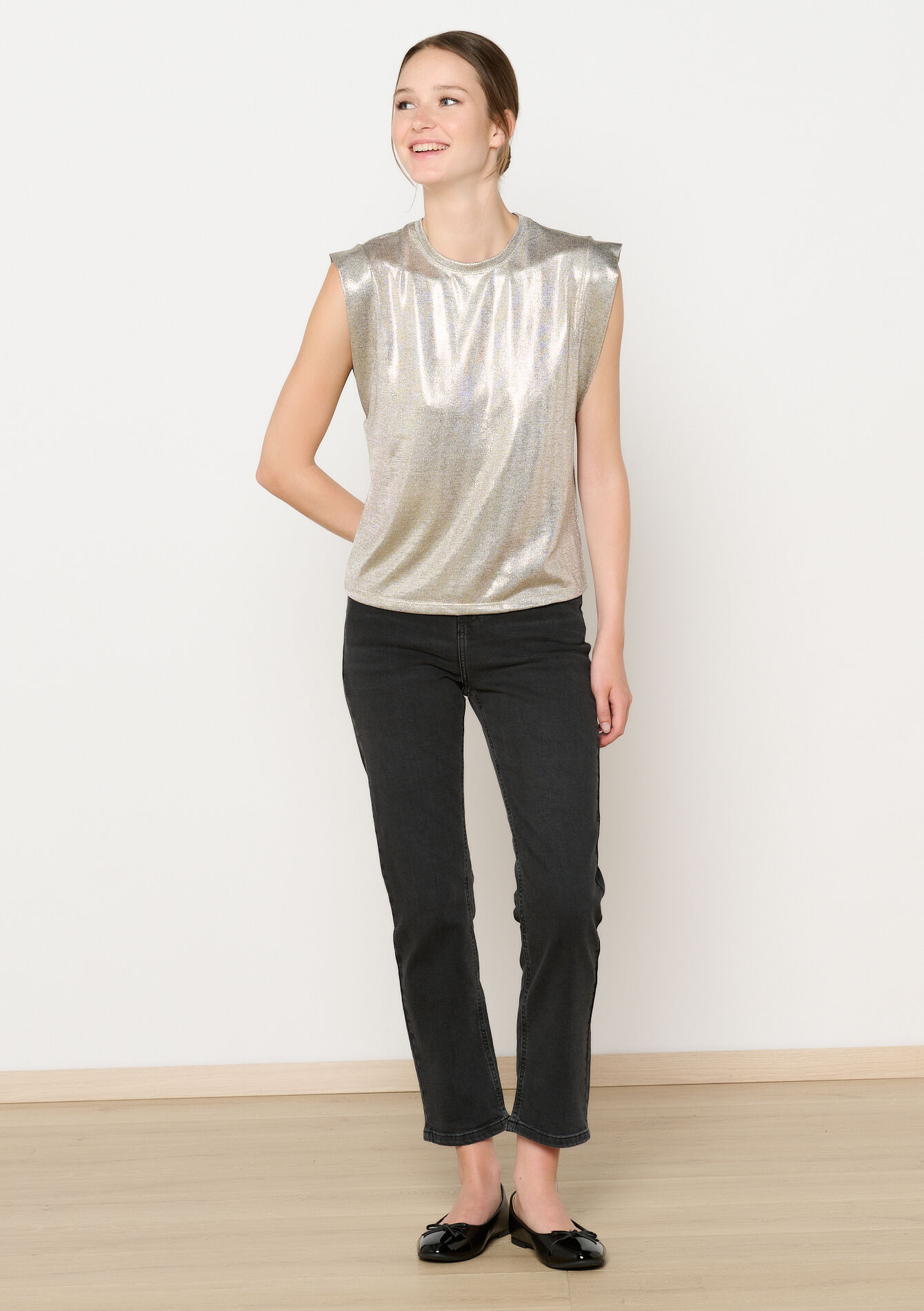 Metallic top, Metallic top - GOLD - 02200460_1058