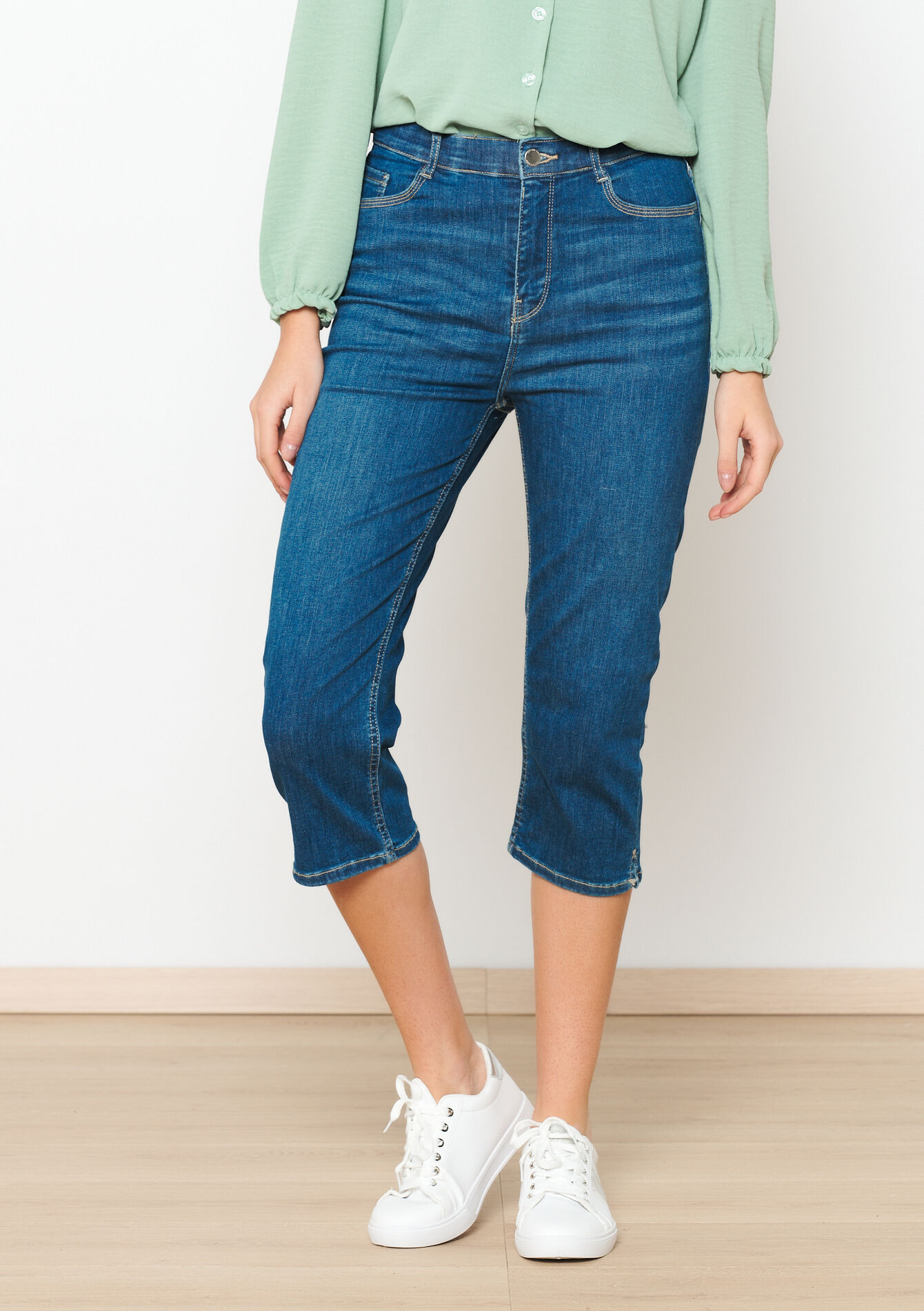 Jean slim multitaille, Jean slim multitaille - MEDIUM BLUE - 22000503_0500