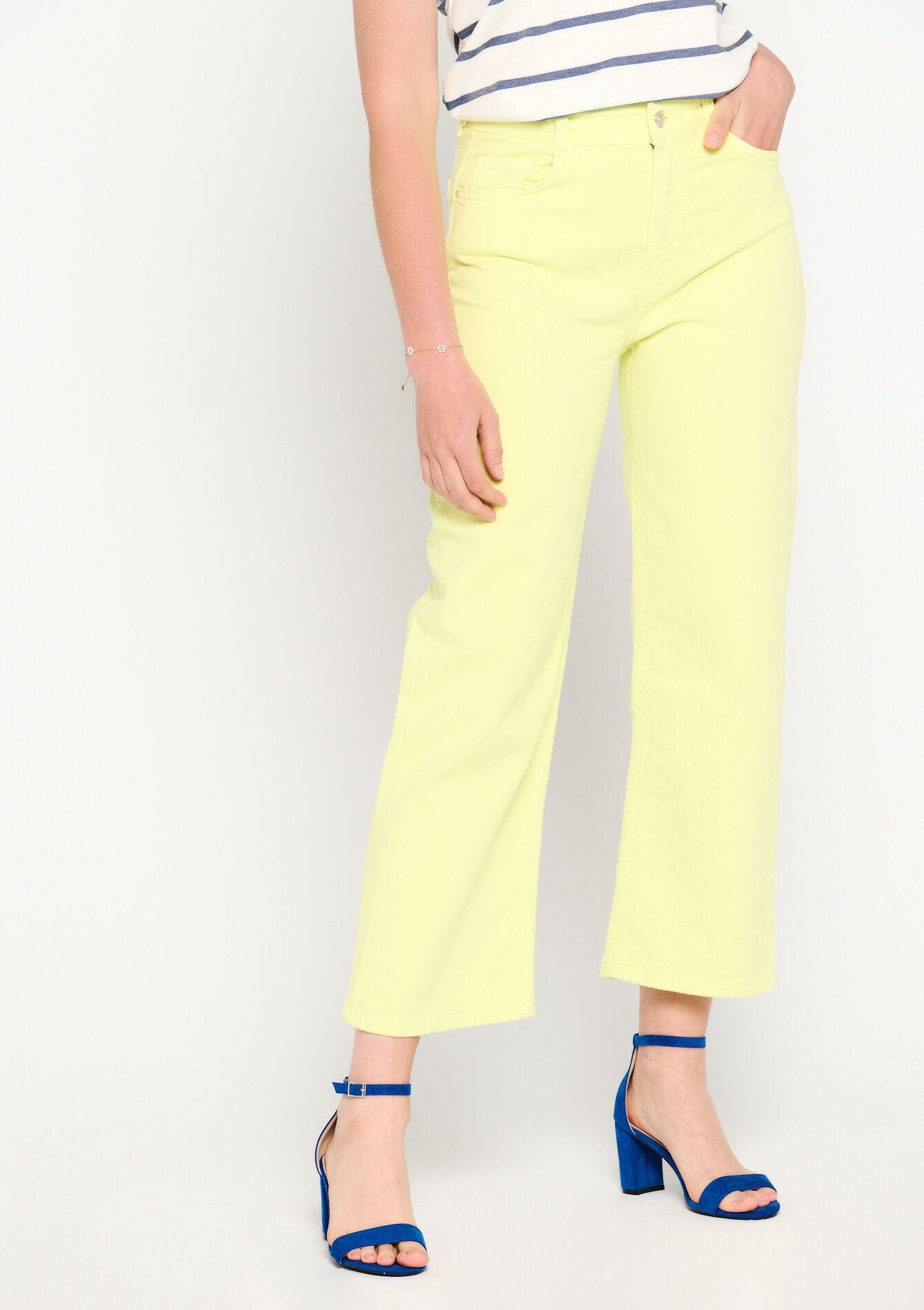 Wijde jeans, Wijde jeans - LIME - 22000465_4711