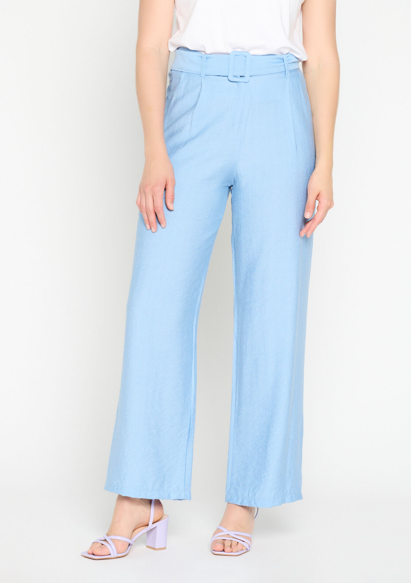 Wide trousers, Wide trousers - BLUE PASTEL - 06600760_3003