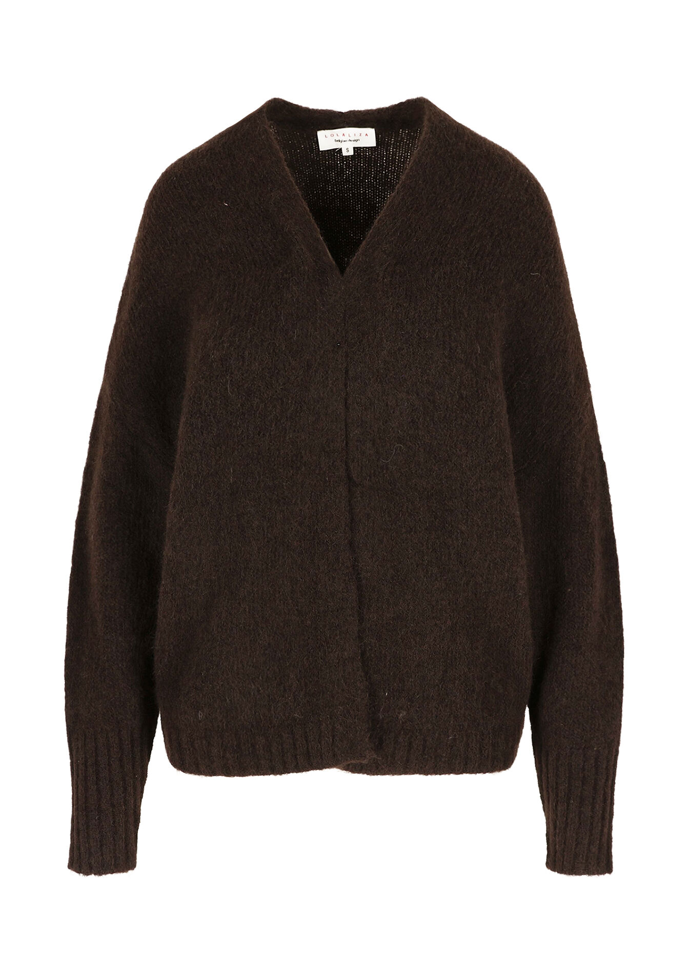 Zacht open gebreid vest, Zacht open gebreid vest - BROWN DARK CHOCOLATE - 04101313_3720